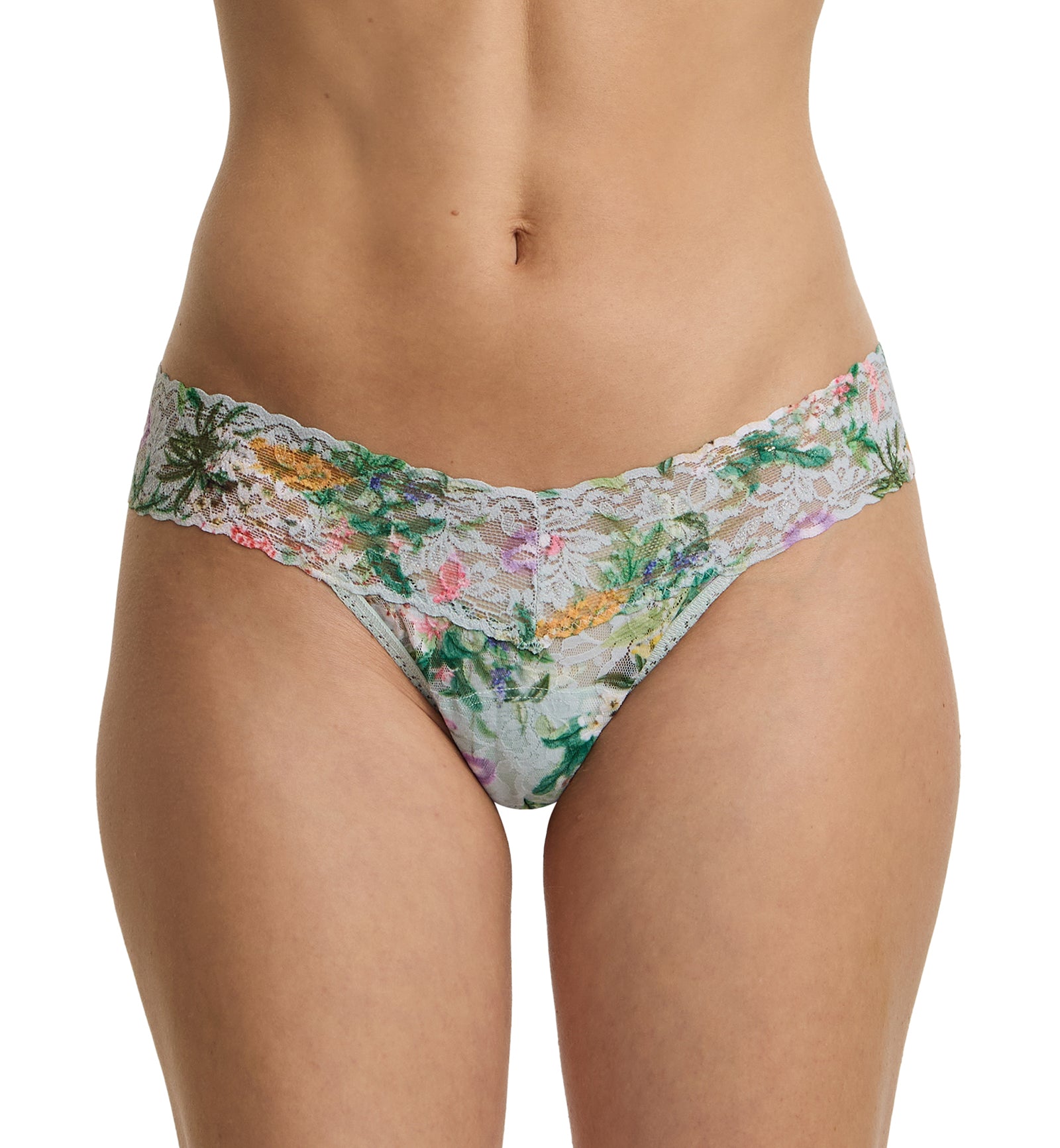 Hanky Panky Signature Lace Printed Low Rise Thong (PR4911P),Floriculture - Floriculture,One Size