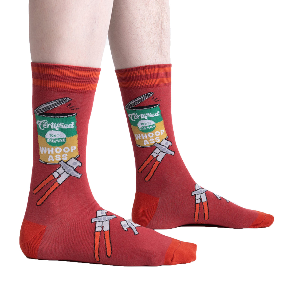SOCK it to me Men&#39;s Crew Socks (MEF0627),Opening Up A Can - Opening Up A Can,One Size