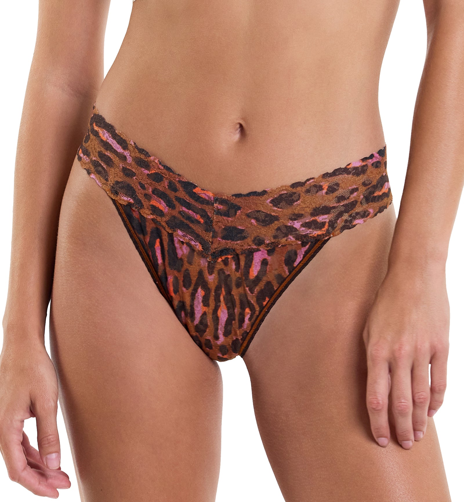 Hanky Panky Signature Lace Printed Original Rise Thong (PR4811P),Throwback - Throwback,One Size