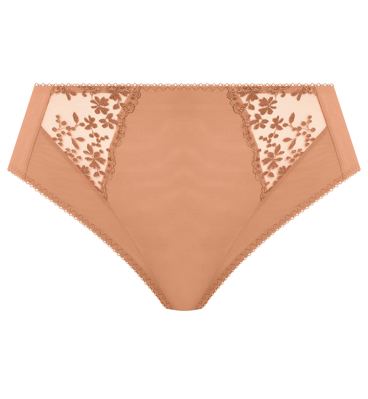 Elomi Zarla High Leg Brief Panty (302553),Medium,Cafe Au Lait - Cafe Au Lait,Medium
