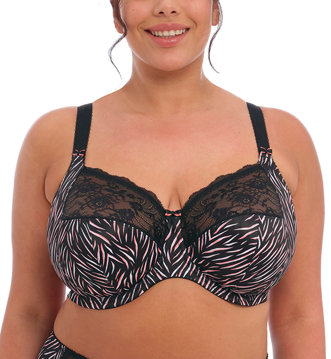 Elomi Morgan Stretch Lace Banded Underwire Bra (4110),32GG,Serengeti - Serengeti,32GG