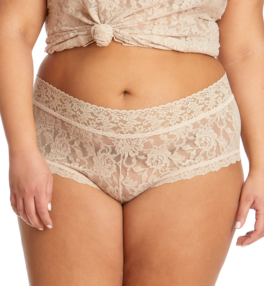 Hanky Panky Signature Lace Wideband Boyshort PLUS (481281X),1X,Chai - Chai,1X