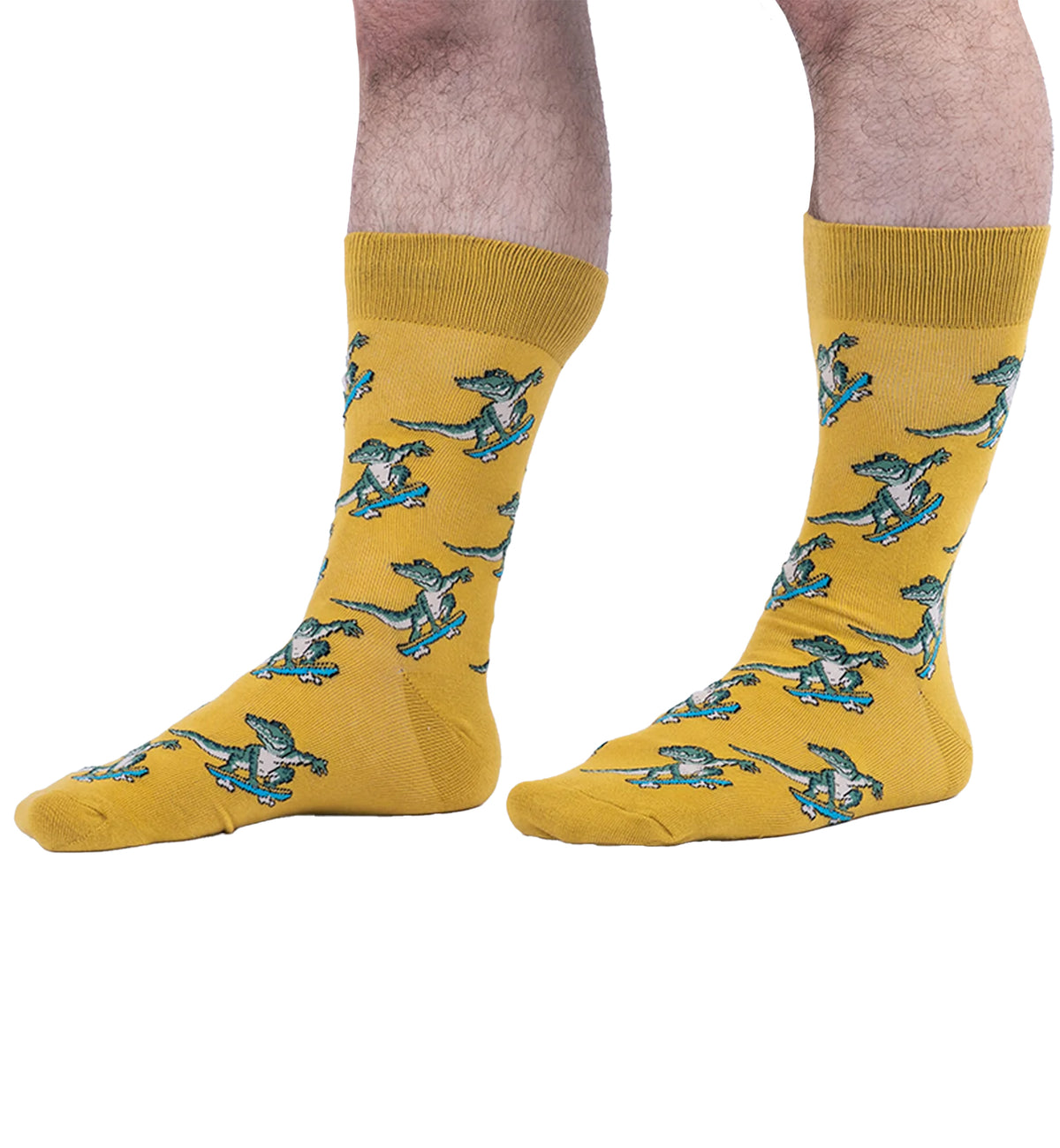 SOCK it to me Men's Crew Socks (MEF0713),Skateboarding Gator - Skateboarding Gator,One Size