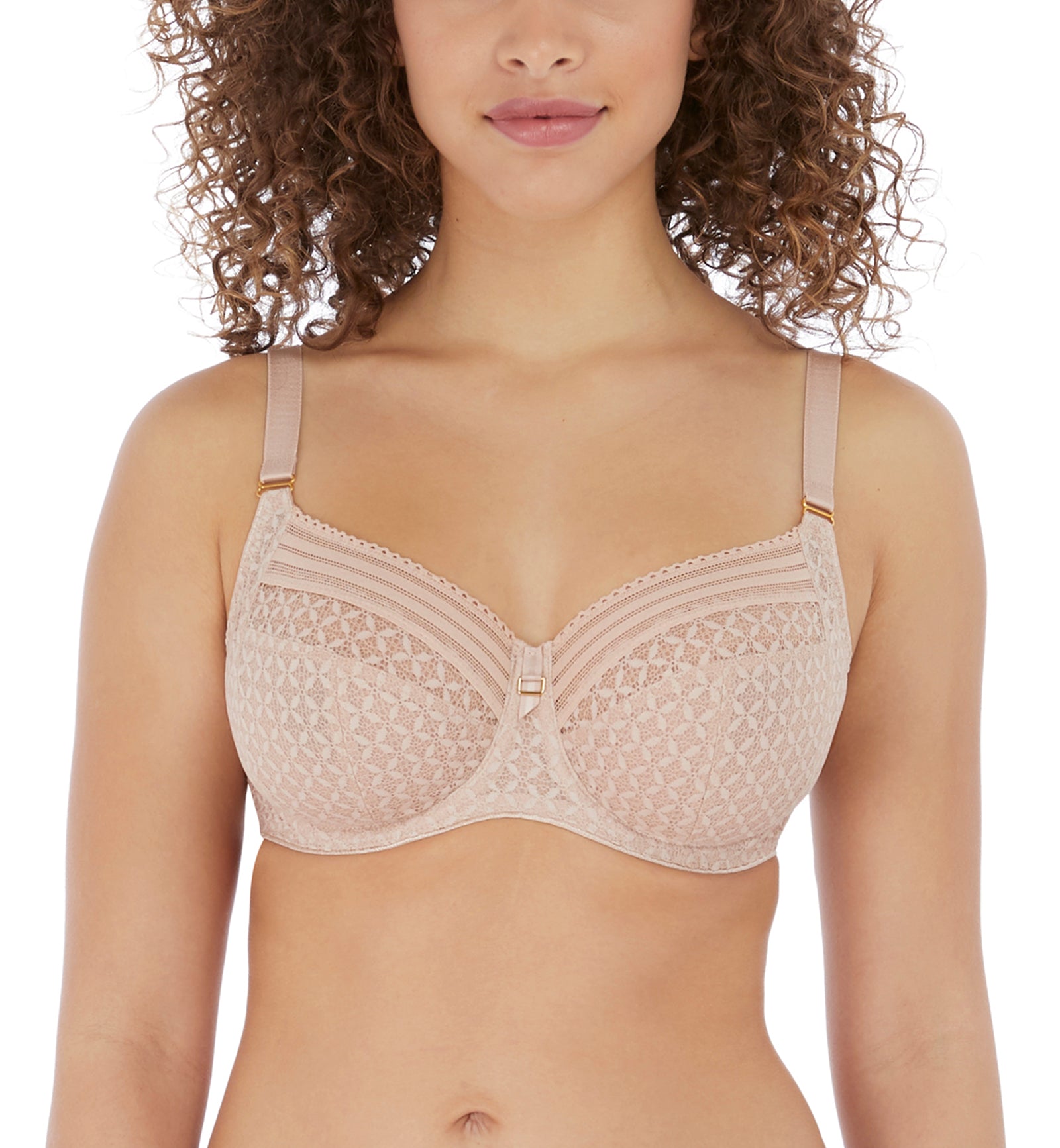 Freya Viva Side Support Underwire Bra (5641),28F,Lace Natural Beige - Lace Natural Beige,28F