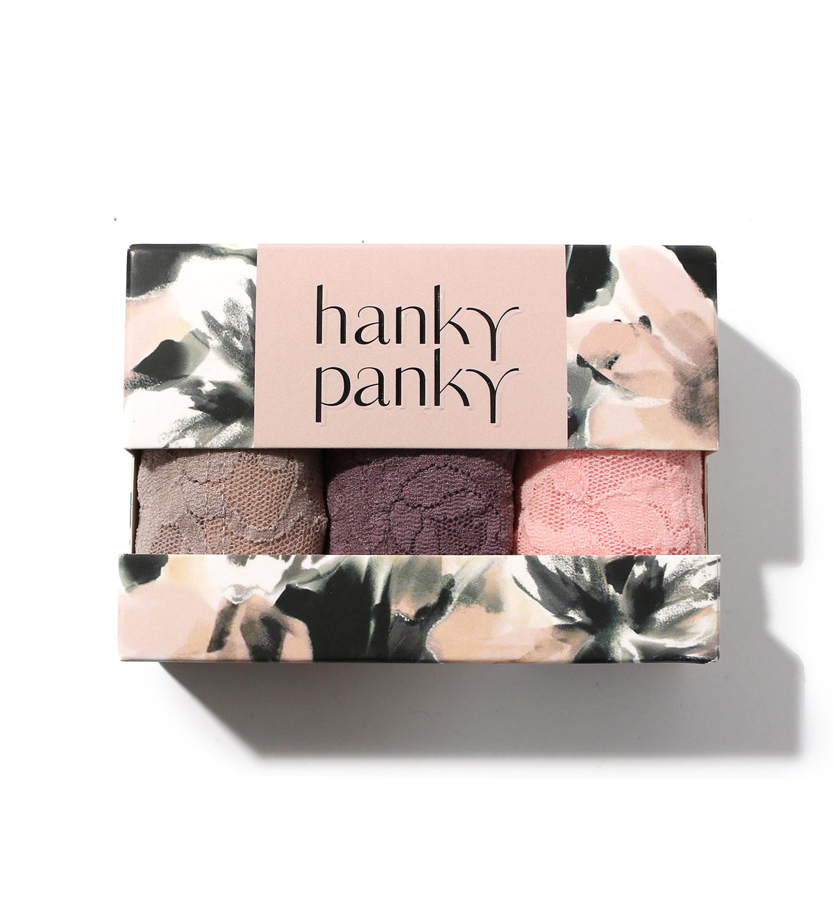 Hanky Panky 3-PACK Signature Lace Original Rise Thong (48113PK),Still Life - SLV3,One Size