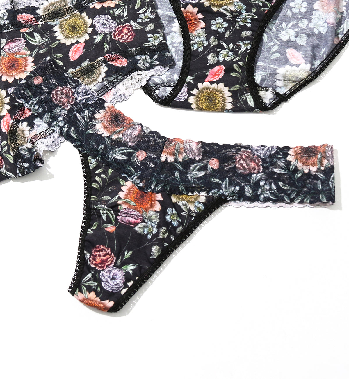 Hanky Panky Printed Organic Cotton Low Rise Thong (PR891581),Hampton Court Gardens - Hampton Court Gardens,One Size