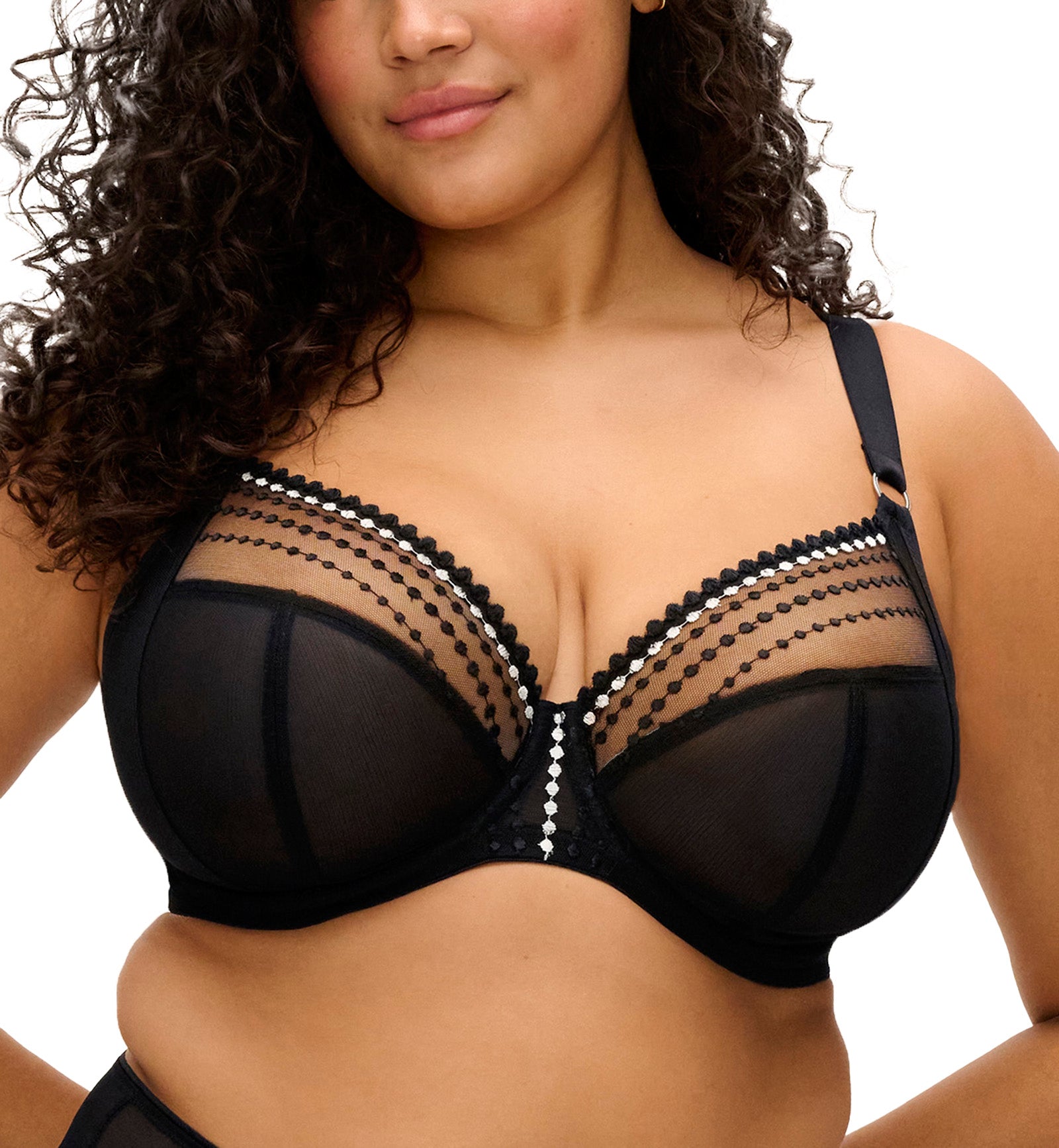 Elomi Matilda Banded Plunge Underwire Bra (8900),32G,Black - Black,32G