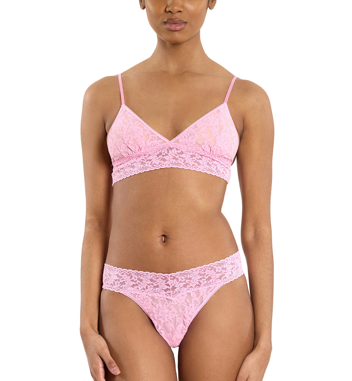 Hanky Panky Signature Lace Original Rise Thong (4811P),Strawberry Lemonade - Strawberry Lemonade,One Size