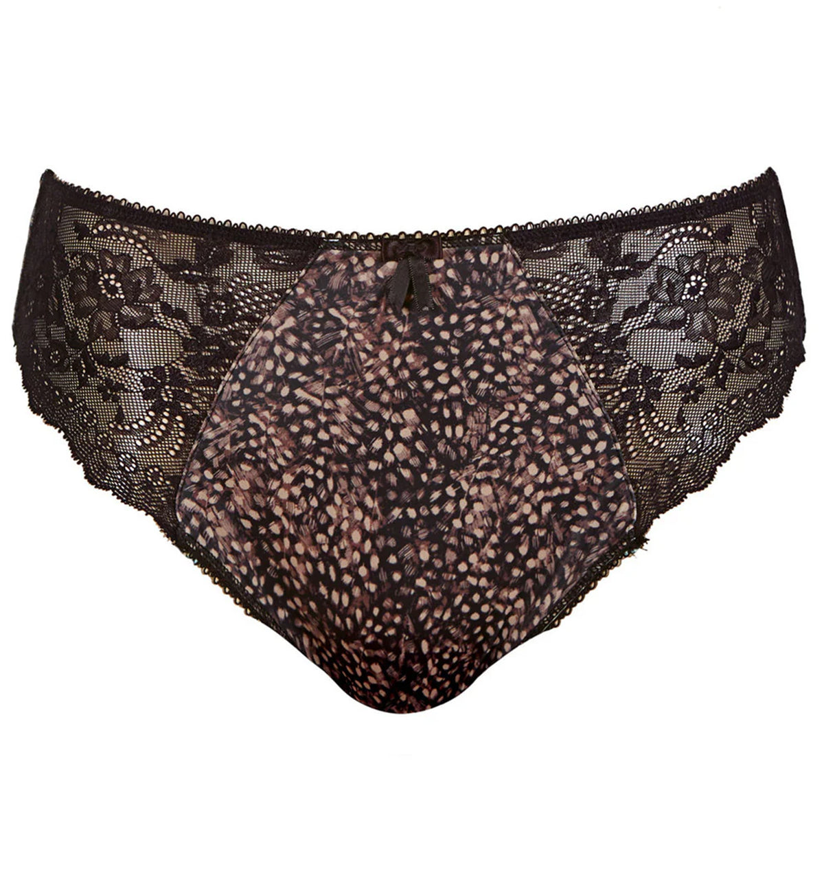 Elomi Morgan Stretch Lace Matching Panty Brief (4115),Medium,Ebony - Ebony,Medium