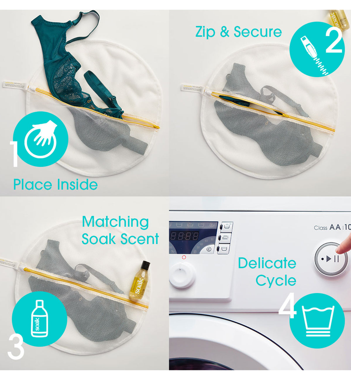 Soak Eco Wash Bag- Generous (16 inch hemisphere),Celebration - Celebration,16 inch hemisphere