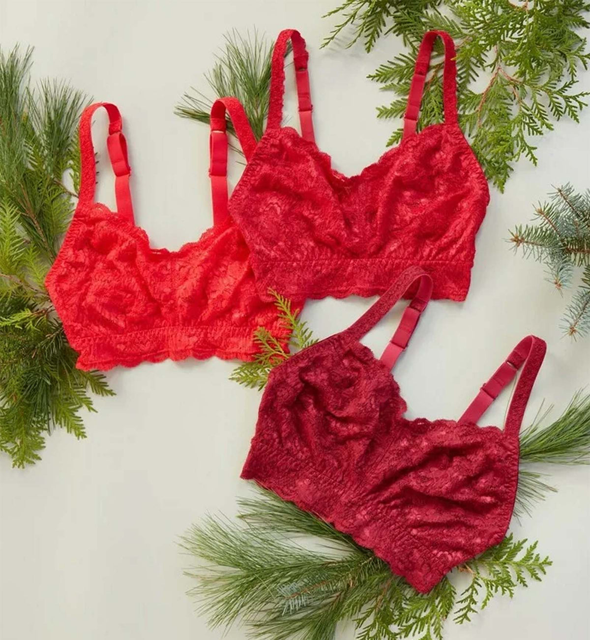 Cosabella Never Say Never Curvy Hook and Eye Bralette (NEVER1316),XS,Mystic Red - Mystic Red,XS