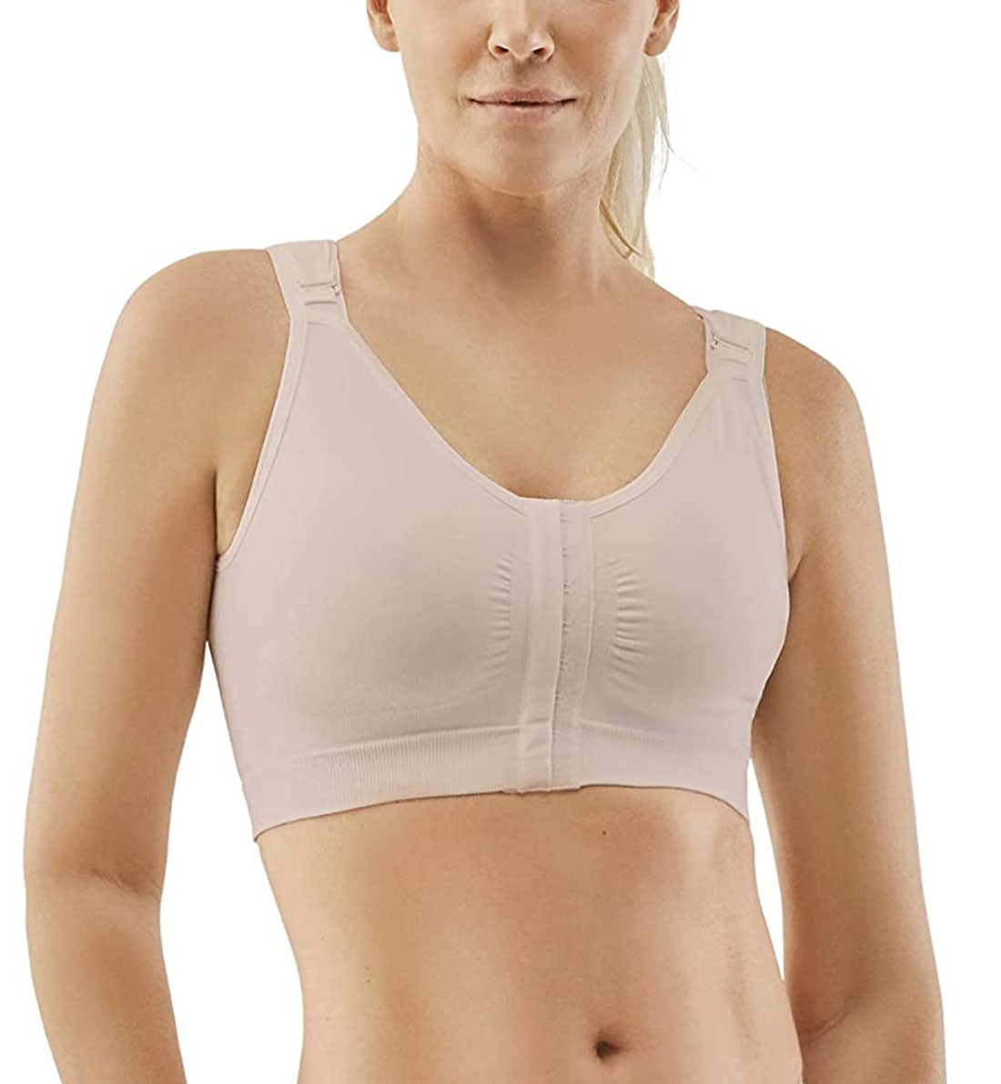 Carefix Bree Post-Op Wire Free Front Close Recovery Bra (3831),Small,Tan - Nude,Small