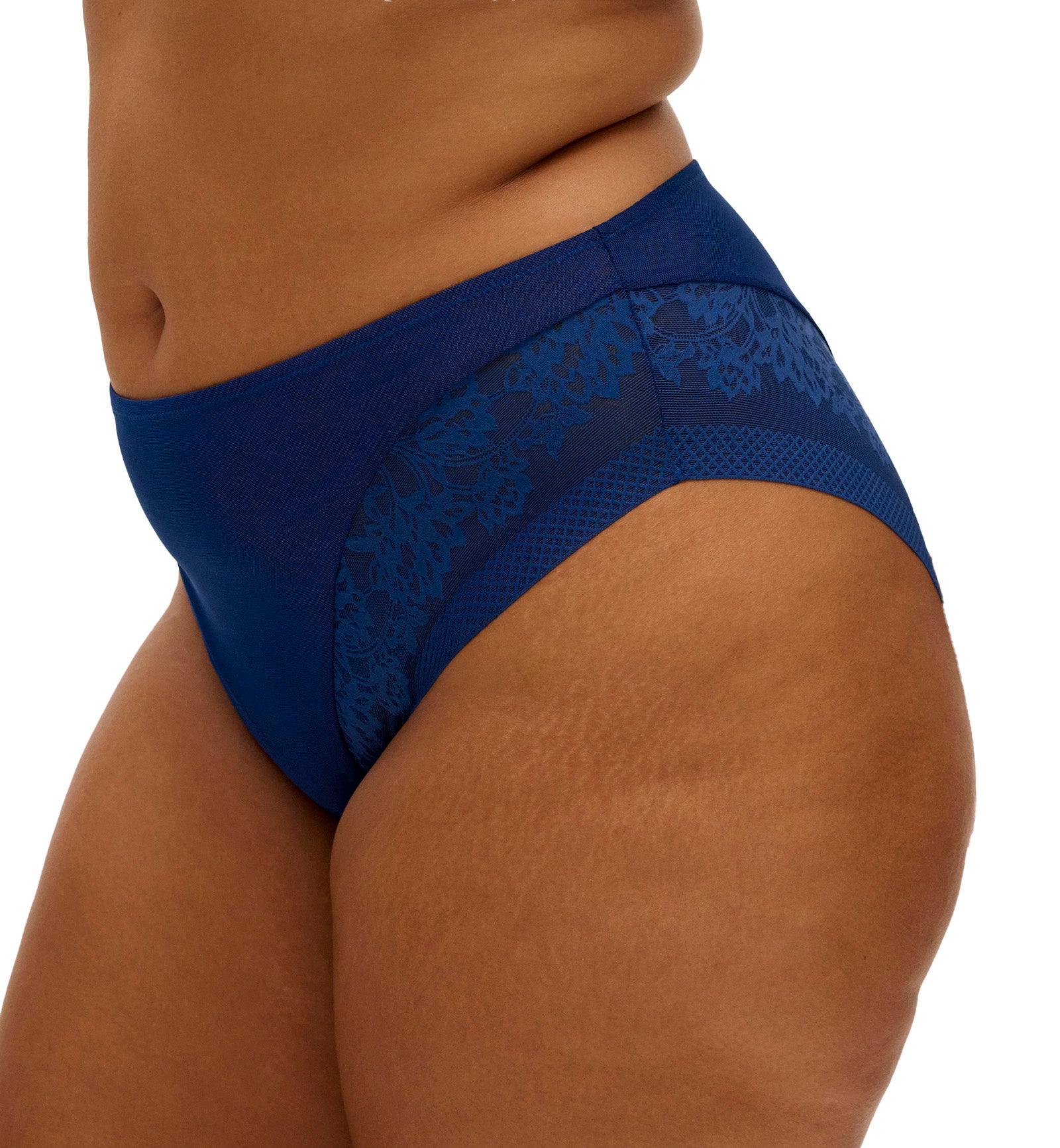 Elomi Nerina Matching High Leg Brief (302753),Small,French Navy - French Navy,Small