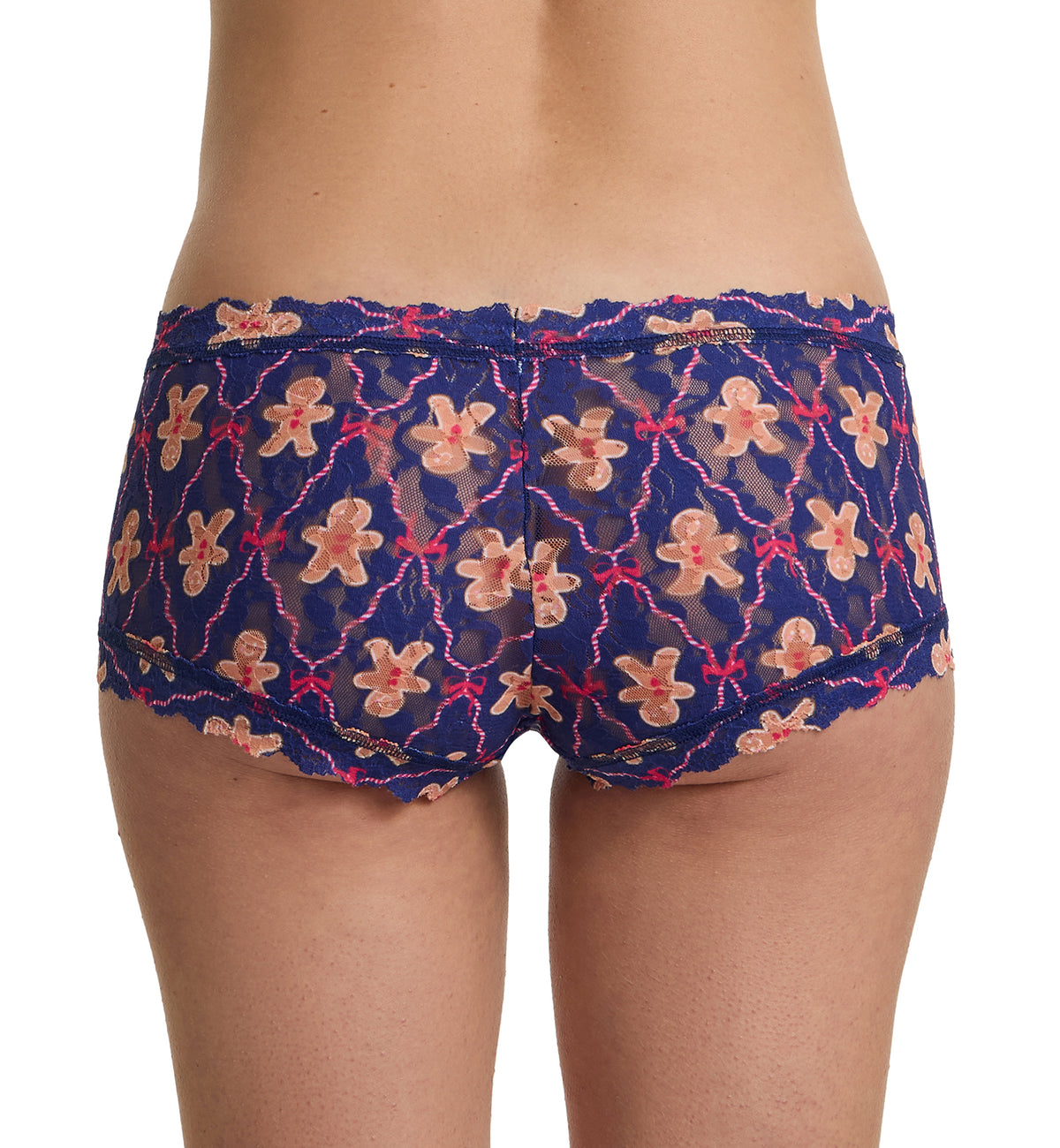 Hanky Panky Signature Lace Printed Boyshort (PR4812P),XS,Cookie Cutter - Cookie Cutter,XS