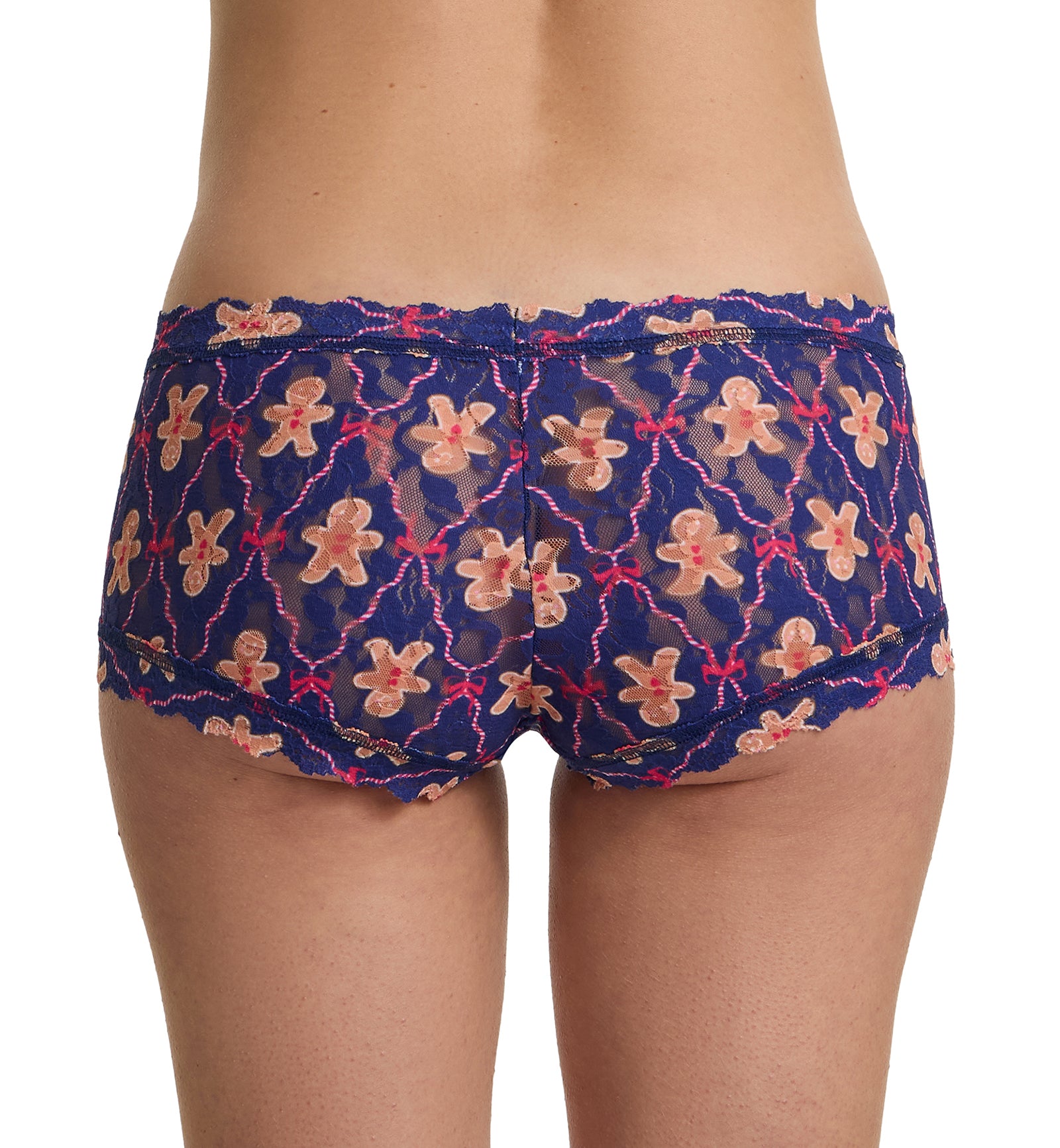 Hanky Panky Signature Lace Printed Boyshort (PR4812P),XS,Cookie Cutter - Cookie Cutter,XS