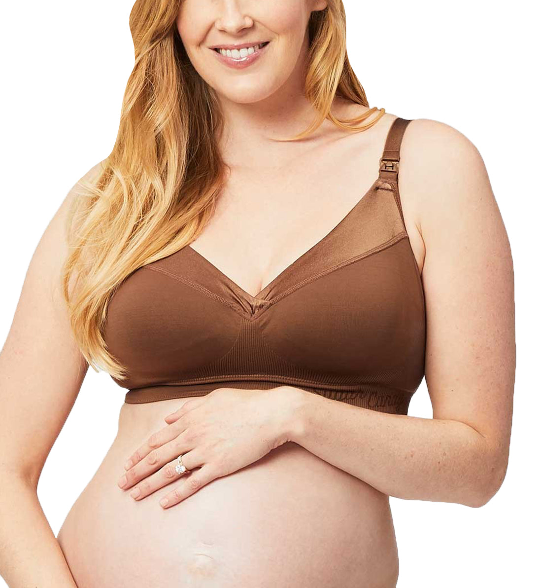 Cake Ribbon Candy Wire-free Nursing Bra (27-8017),XS,Chestnut - Chestnut,XS