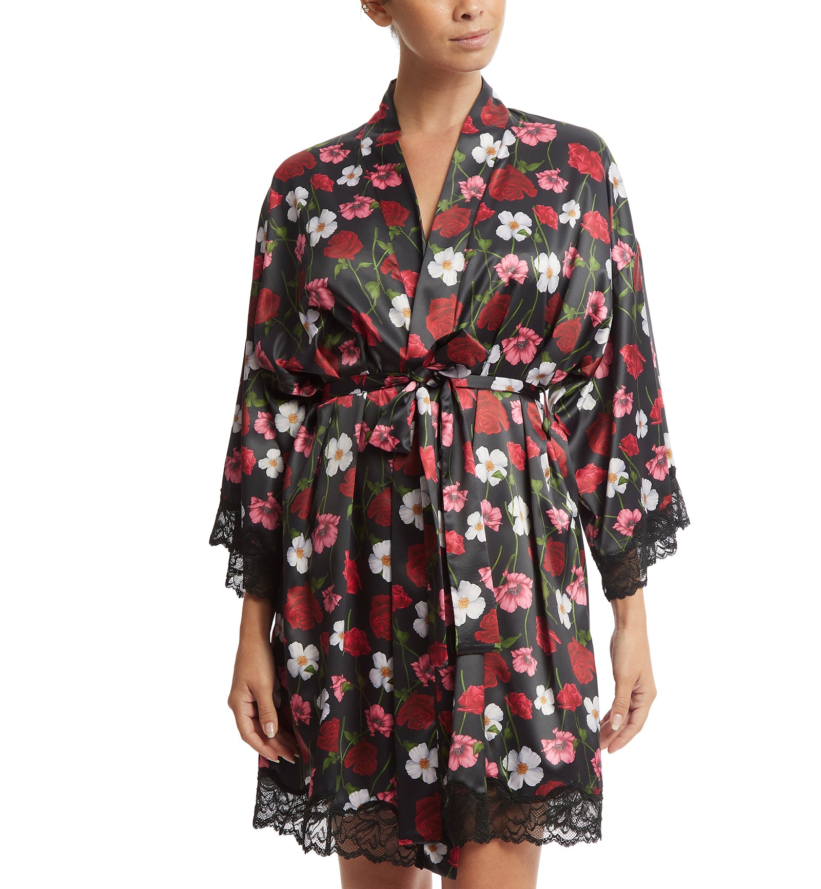 Hanky Panky So Luxe Satin Robe (1SR114),XS/S,Am I Dreaming - Am I Dreaming,XS/S