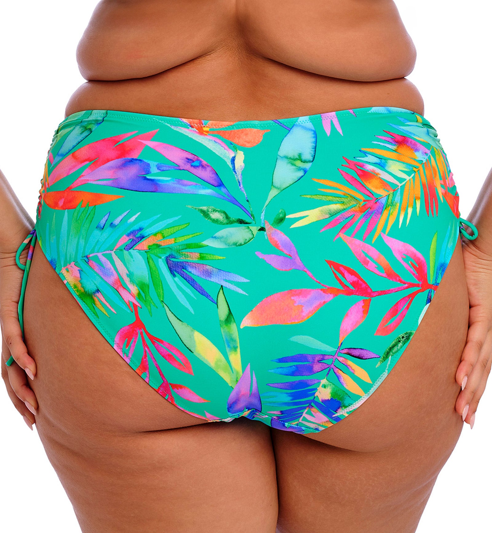 Elomi Toyama Tides Mid Rise Adjustable Swim Brief (ES802273),UK 12,Jade - Jade,UK 12