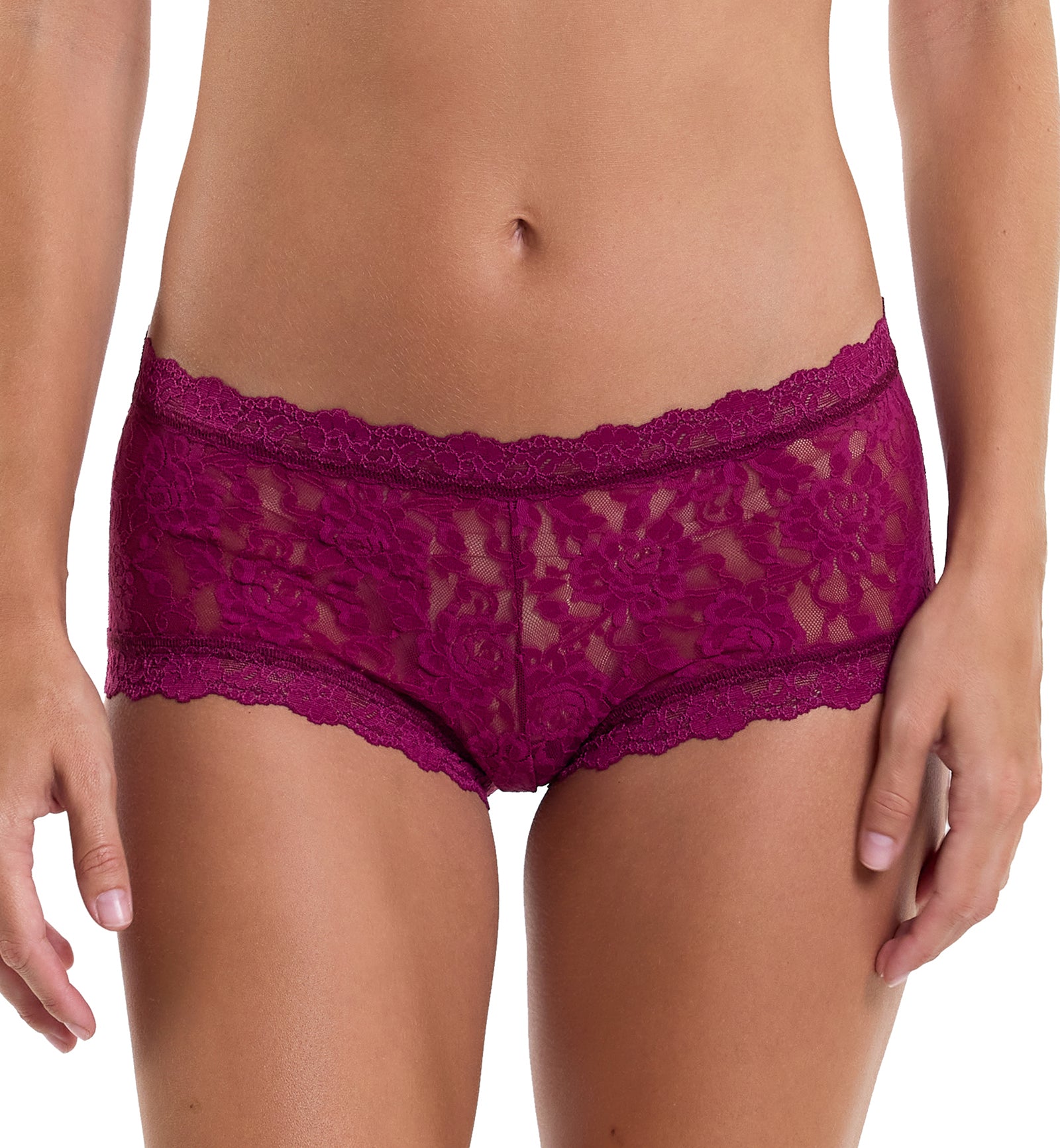 Hanky Panky Signature Lace Boyshort (4812P),XS,Sugar Plum - Sugar Plum,XS