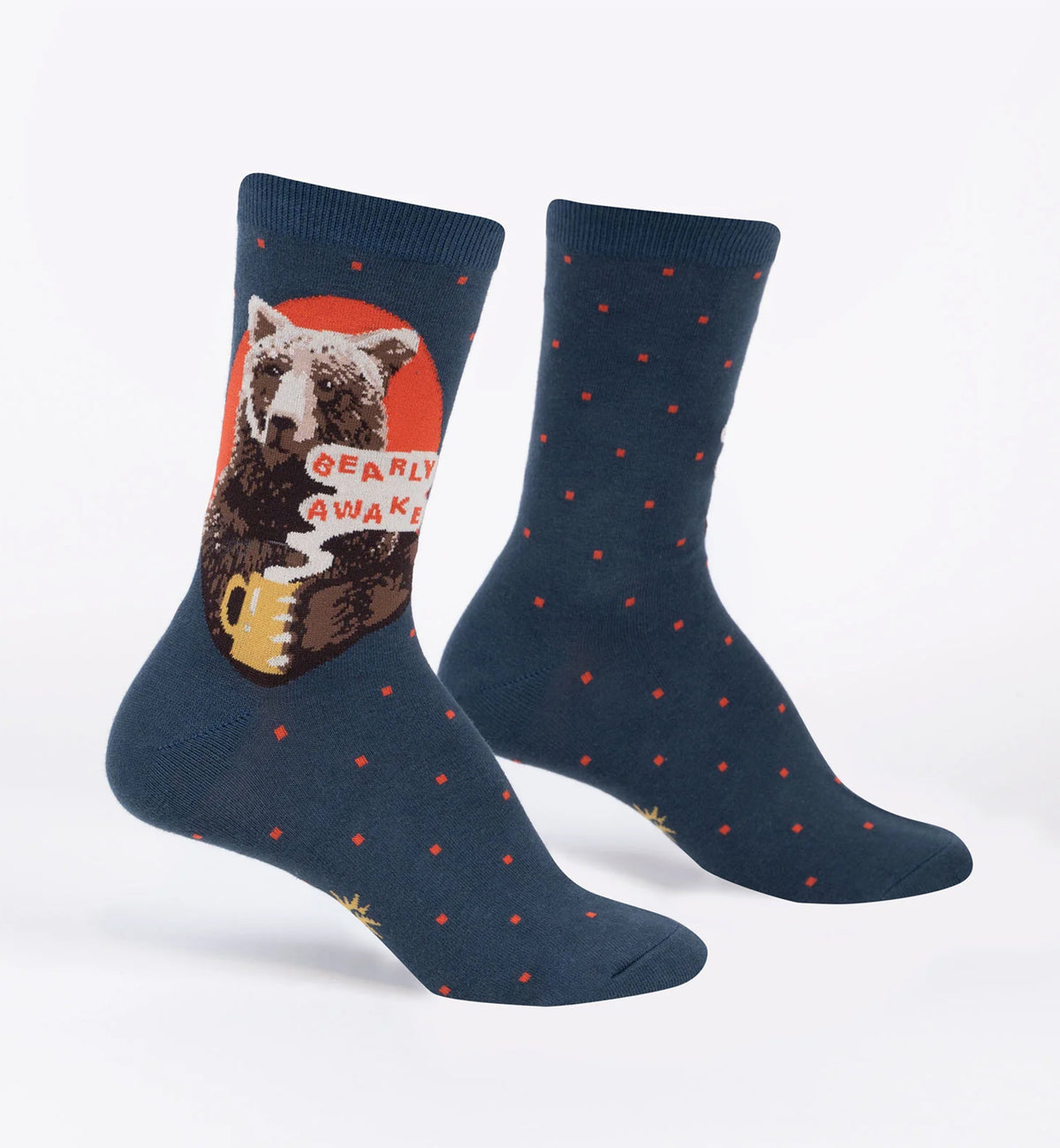SOCK it to me Women's Crew Socks (w0295),Bearly Awake - Bearly Awake,One Size