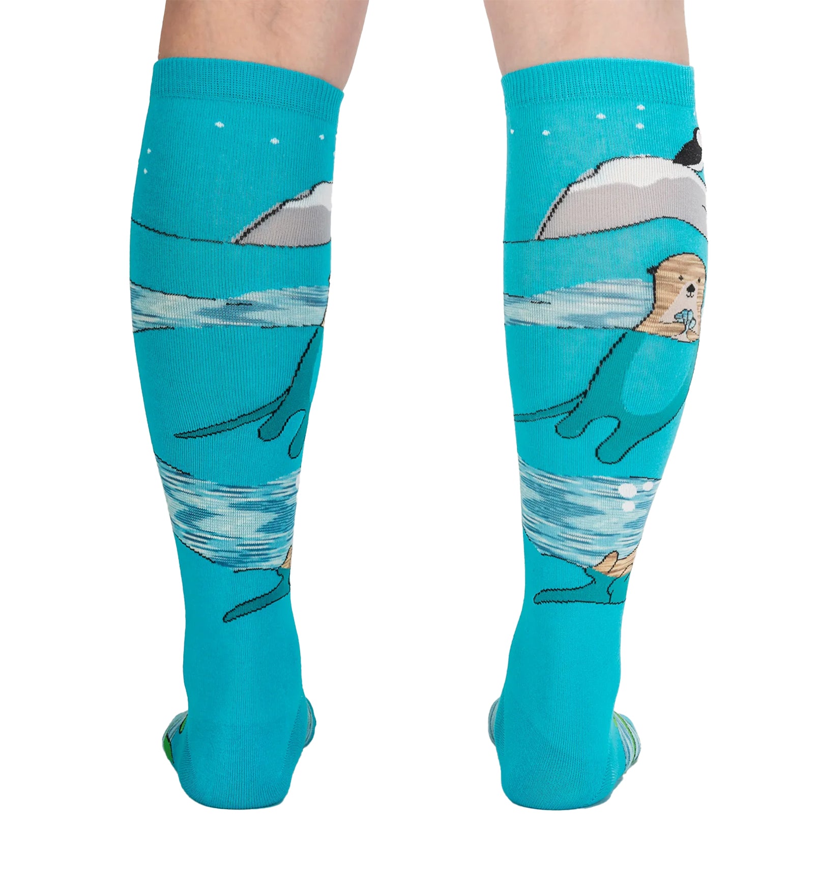 SOCK it to me Unisex Knee High Socks (F0627),Plays Well With Otters - Plays Well With Otters,One Size