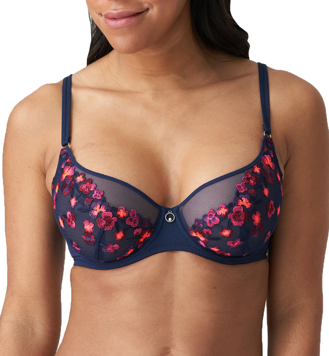 Marie Jo Nathy Plunge Underwire Bra (0102484),32E,Water Blue - Water Blue,32E
