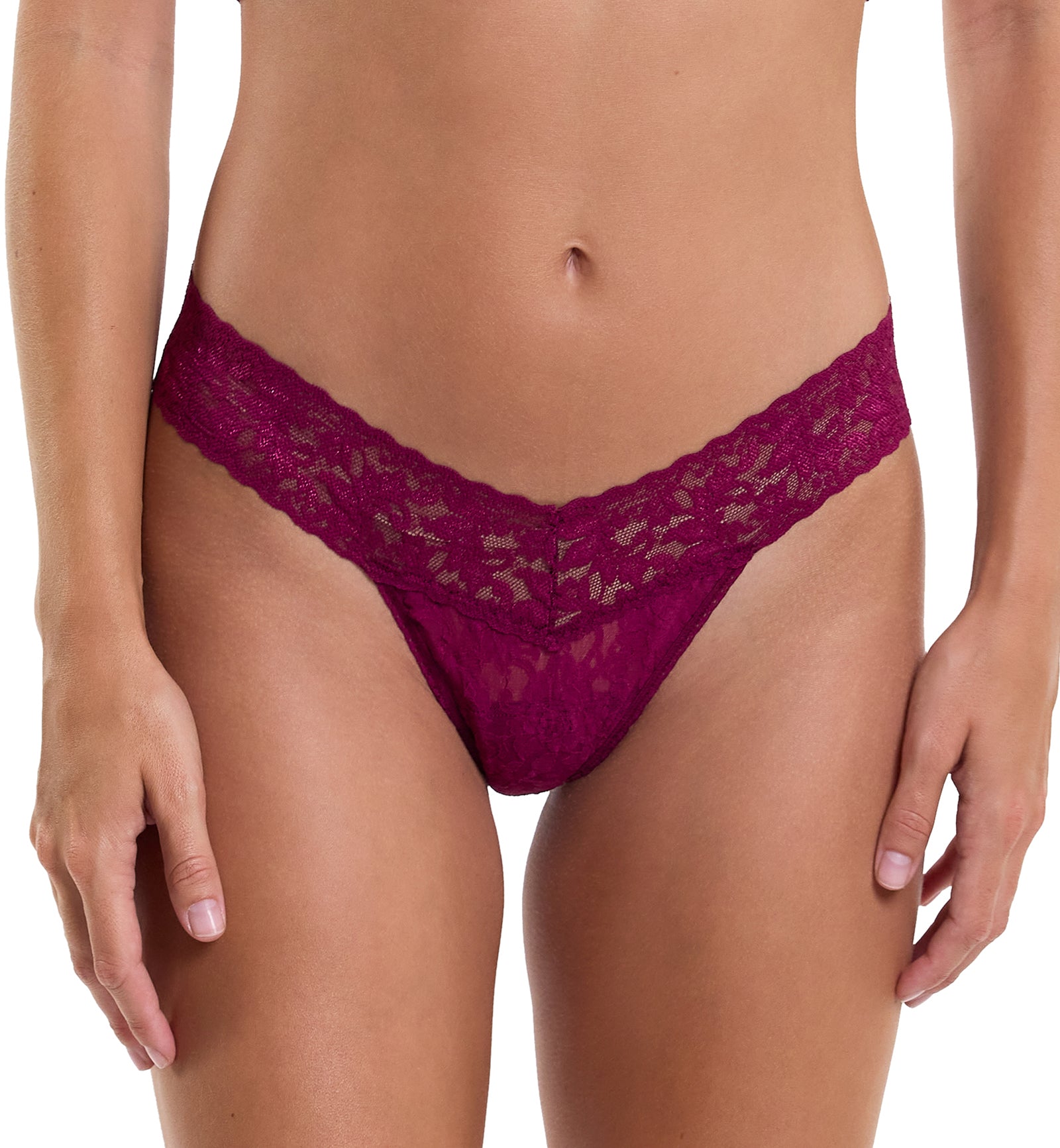 Hanky Panky Signature Lace Low Rise Thong (4911P),Sugar Plum - Sugar Plum,One Size