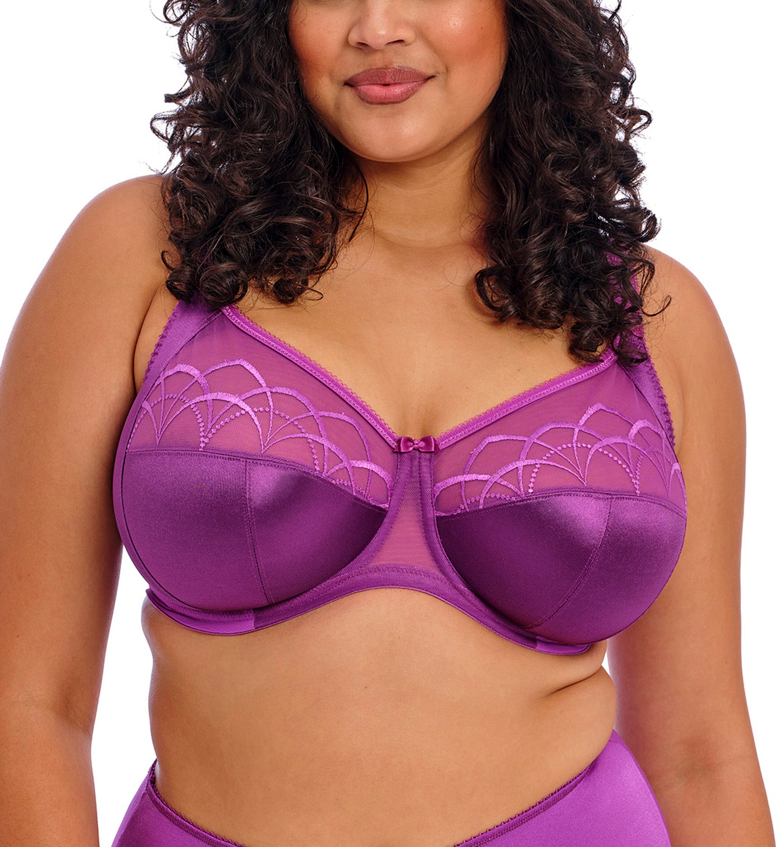 Elomi Cate Embroidered Full Cup Banded Underwire Bra (4030),34E,Dahlia - Dahlia,34E