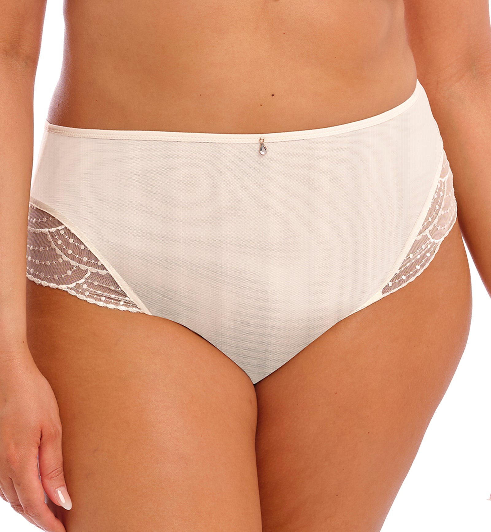 Elomi Priya Matching Full Brief Panty (4555),Medium,Vanilla - Vanilla,Medium