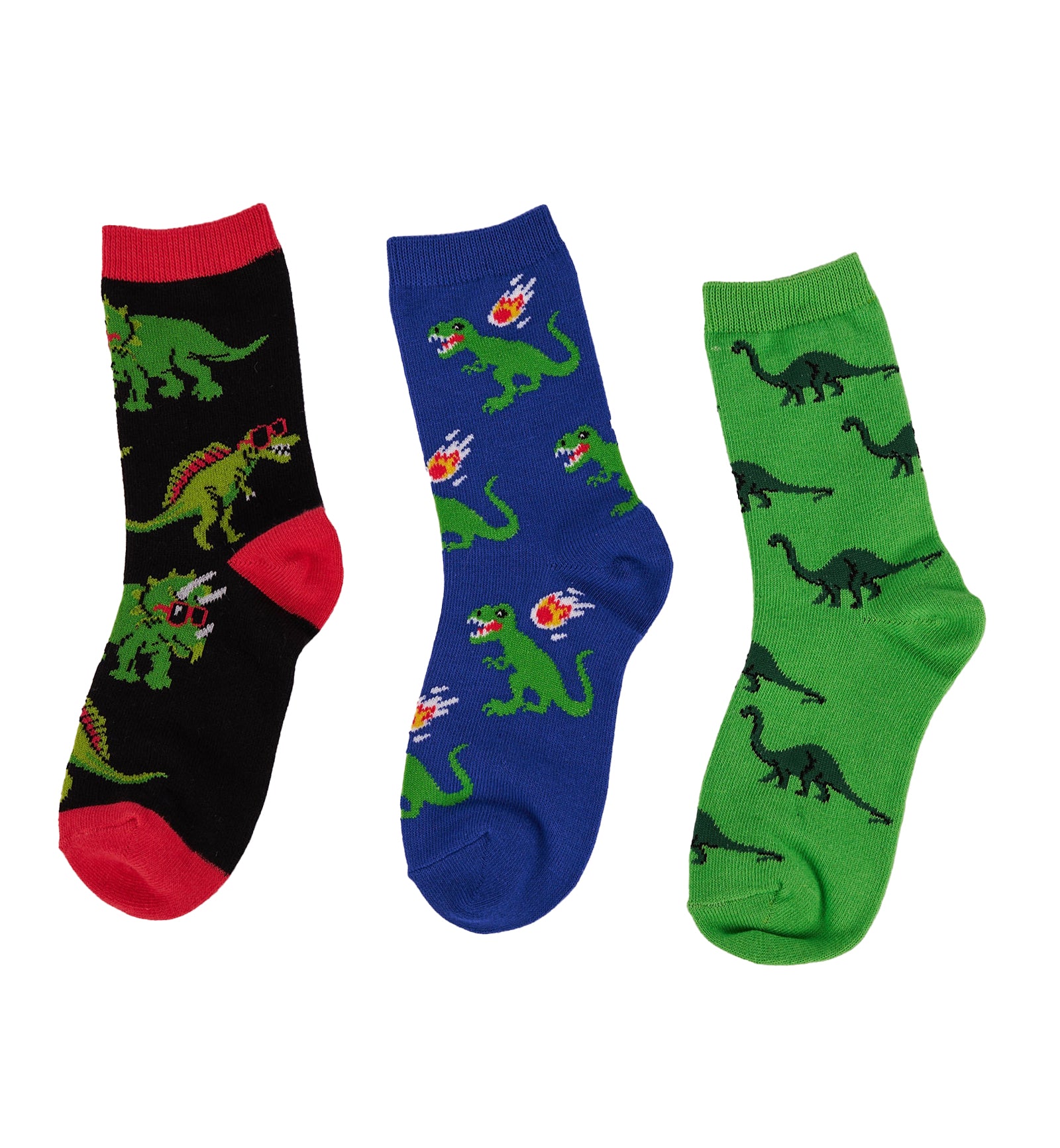 SOCK it to me 3-PACK Junior Crew Socks (PJC0178),You're Tricera-tops - You're Tricera-tops,One Size