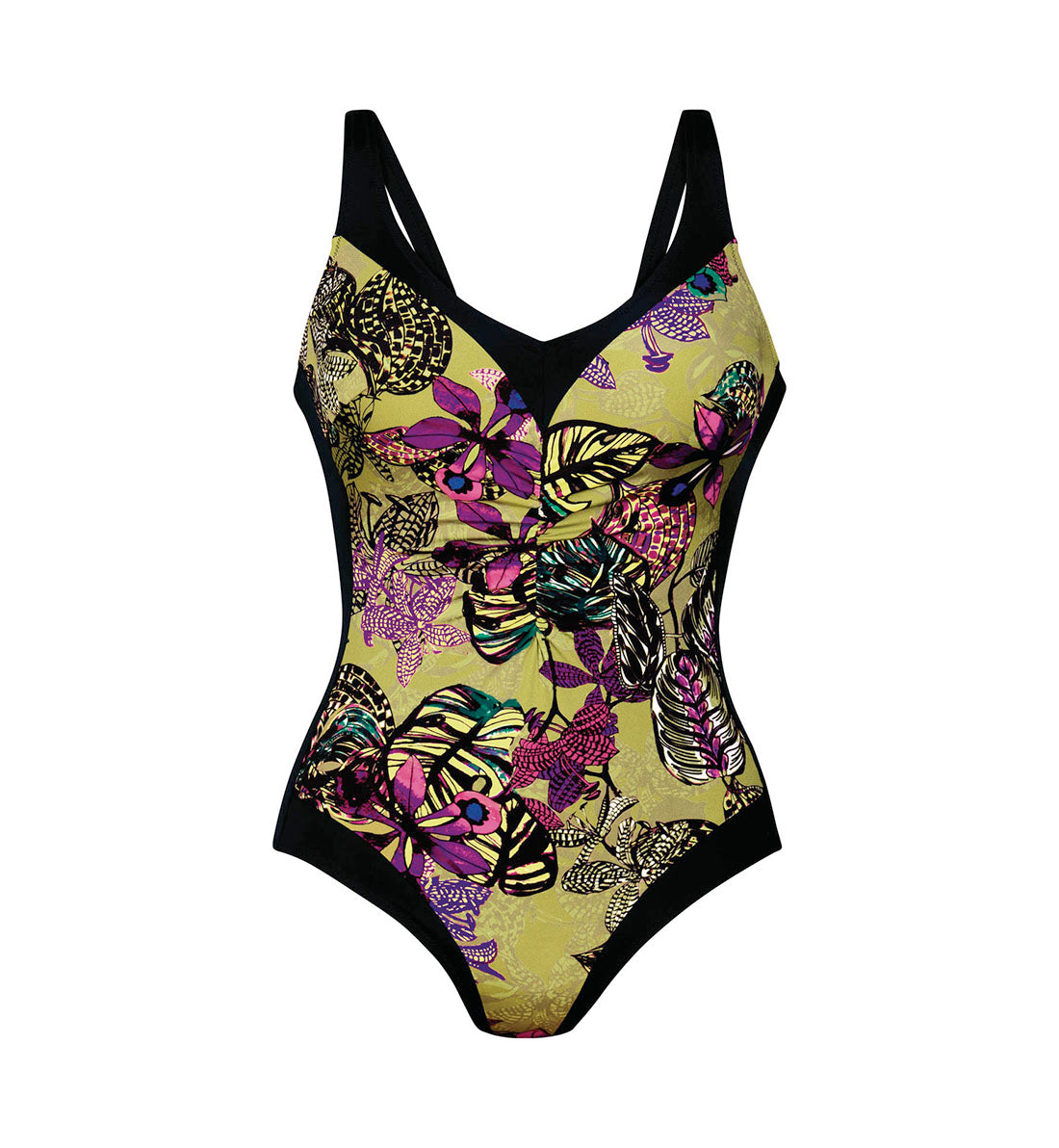 Anita Organic Tropics Tisa Slimming Support One Piece Swimsuit (7319),40E,Olive - Olive,40E