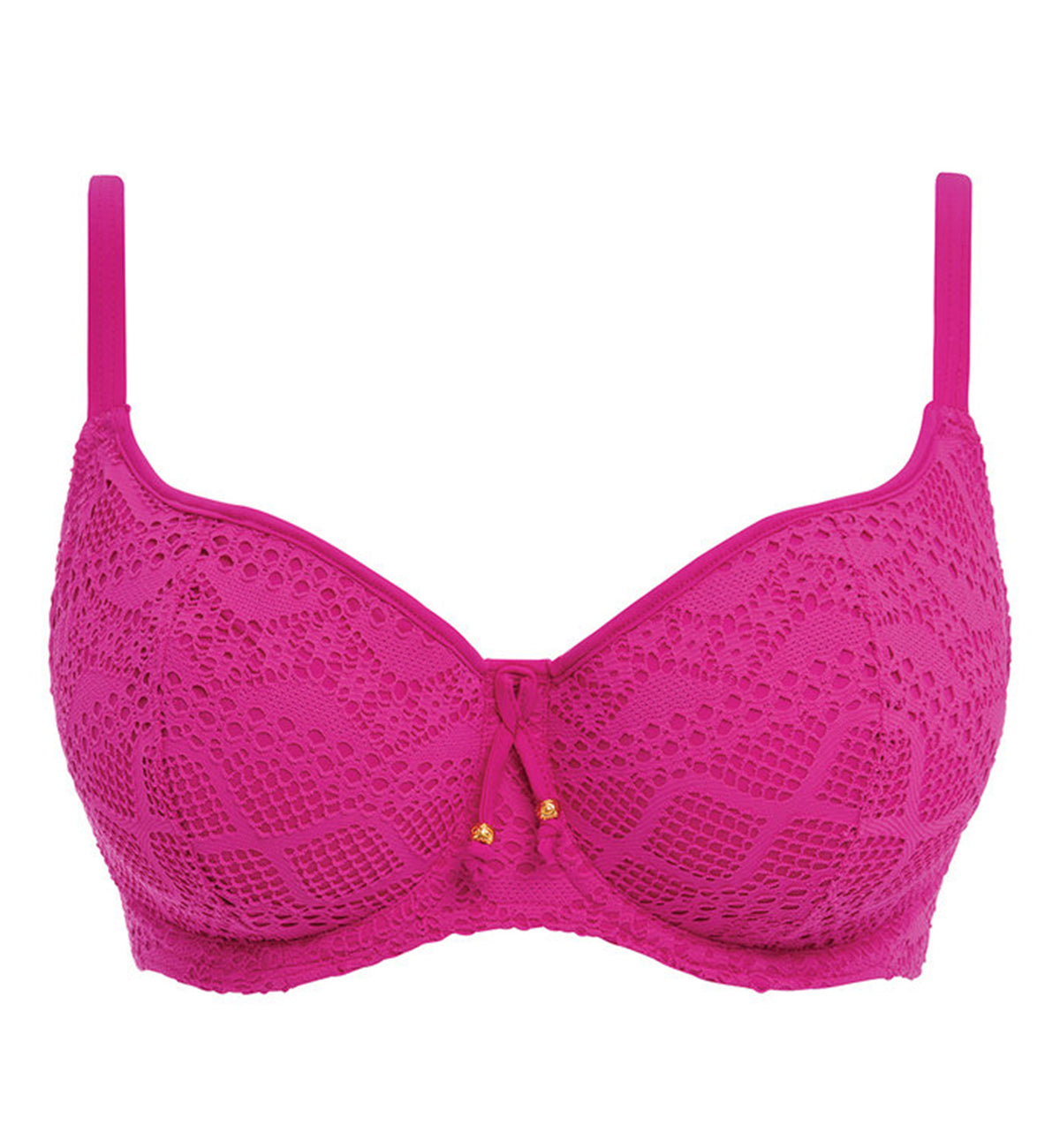 Freya Sundance Crochet Sweetheart Padded Underwire Bikini Top (3970),30E,Orchid - Orchid,30E