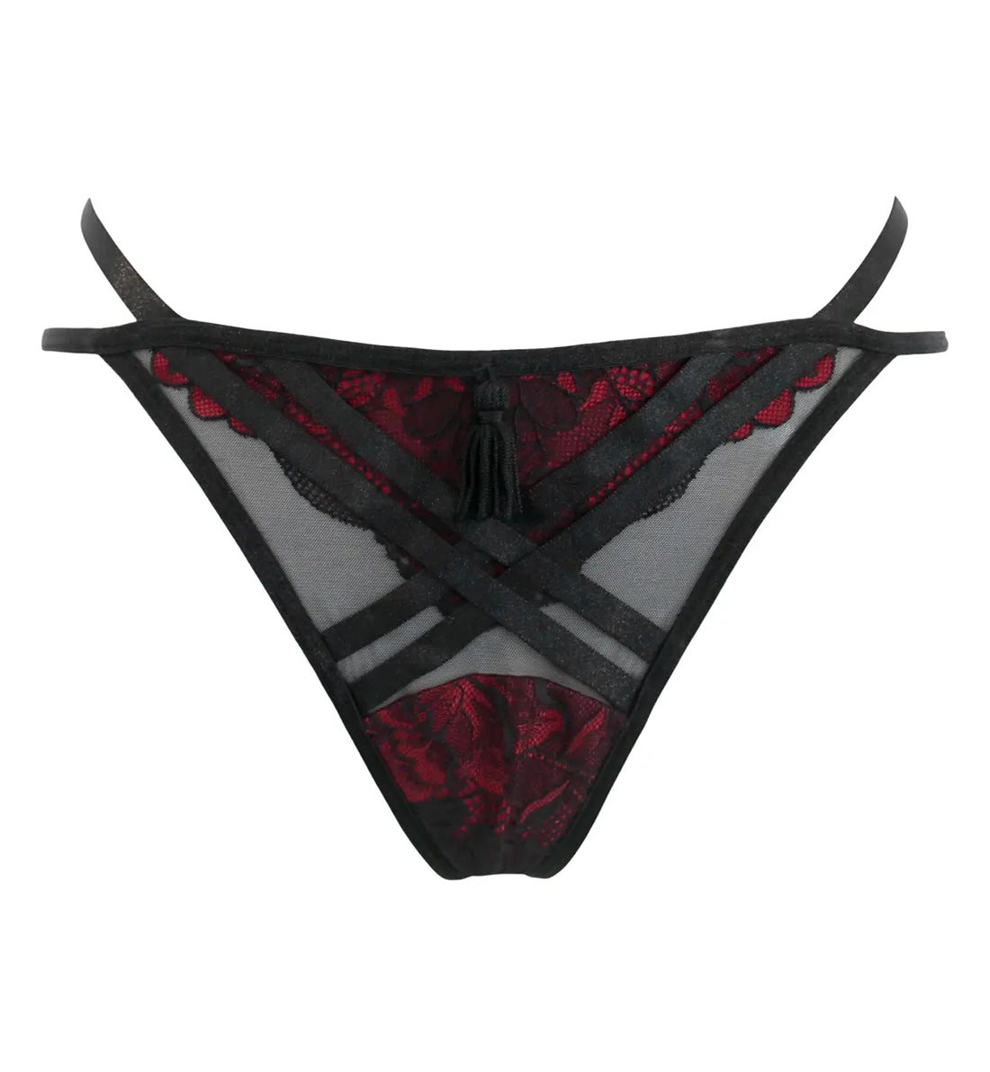 Pour Moi After Hours G-String (27504),XS,Red/Black - Red/Black,XS