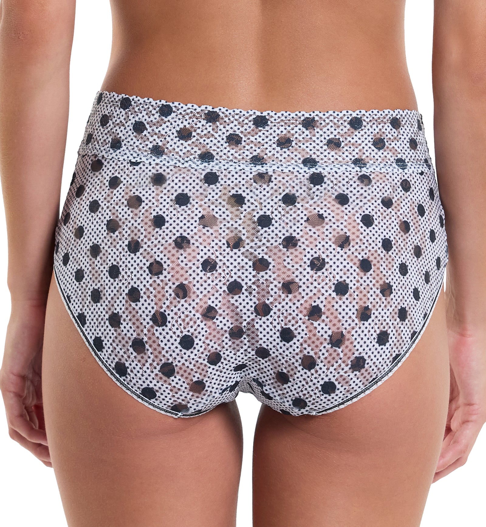 Hanky Panky Signature Lace Printed French Brief (PR461),Small,Pinpoint - Pinpoint,Small