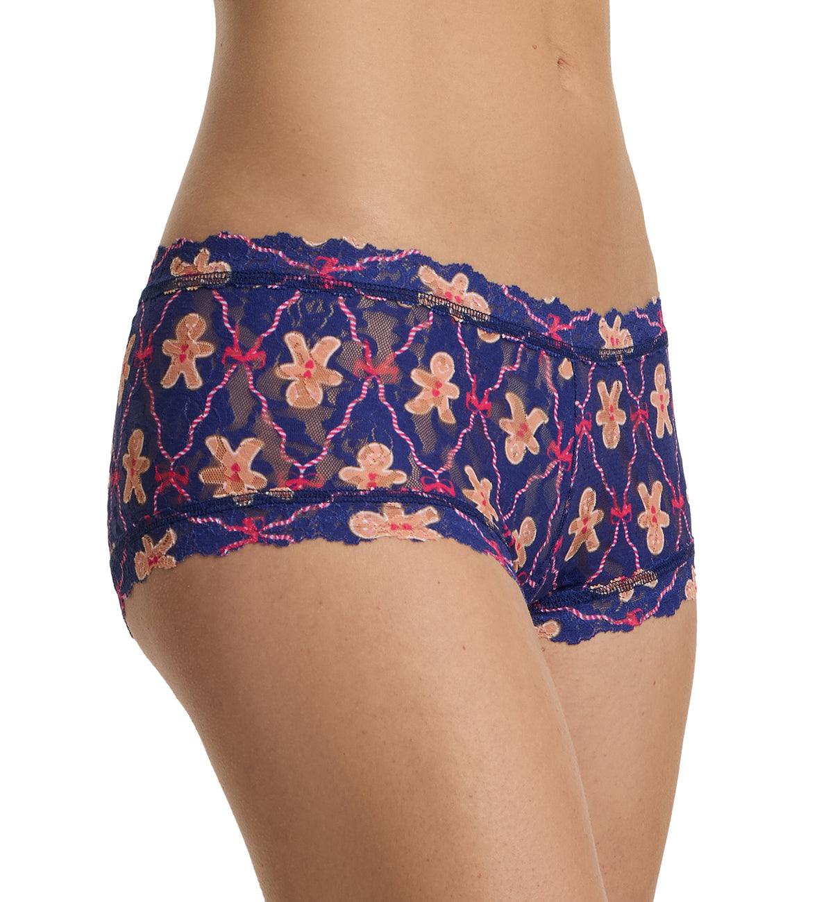 Hanky Panky Signature Lace Printed Boyshort (PR4812P),XS,Cookie Cutter - Cookie Cutter,XS