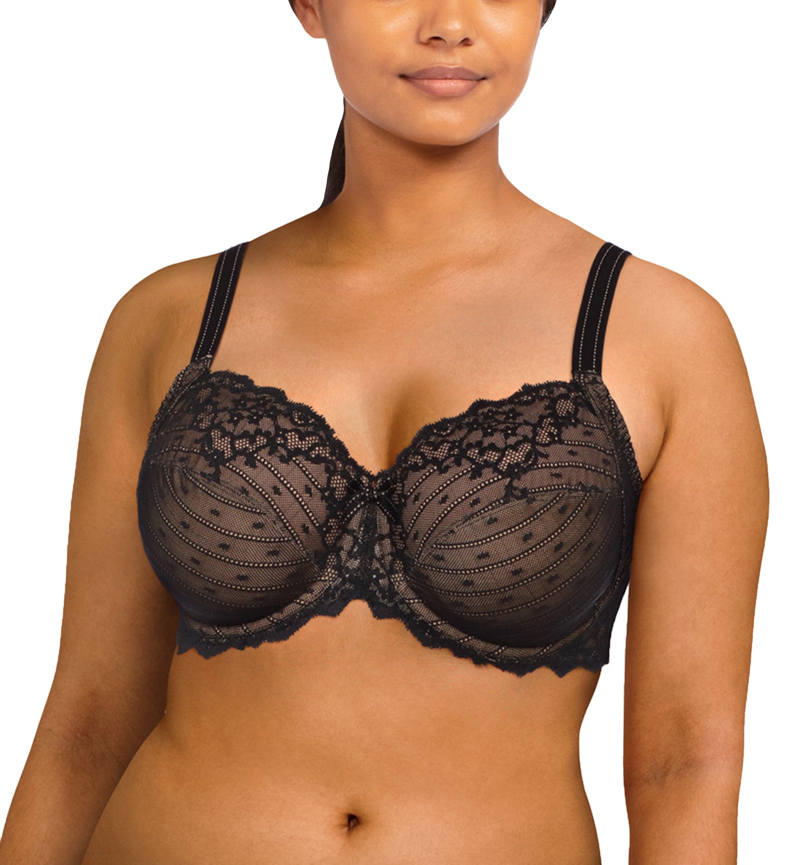 Chantelle Rive Gauche Full Coverage Underwire Bra (C32810),32D,Black - Black,32D