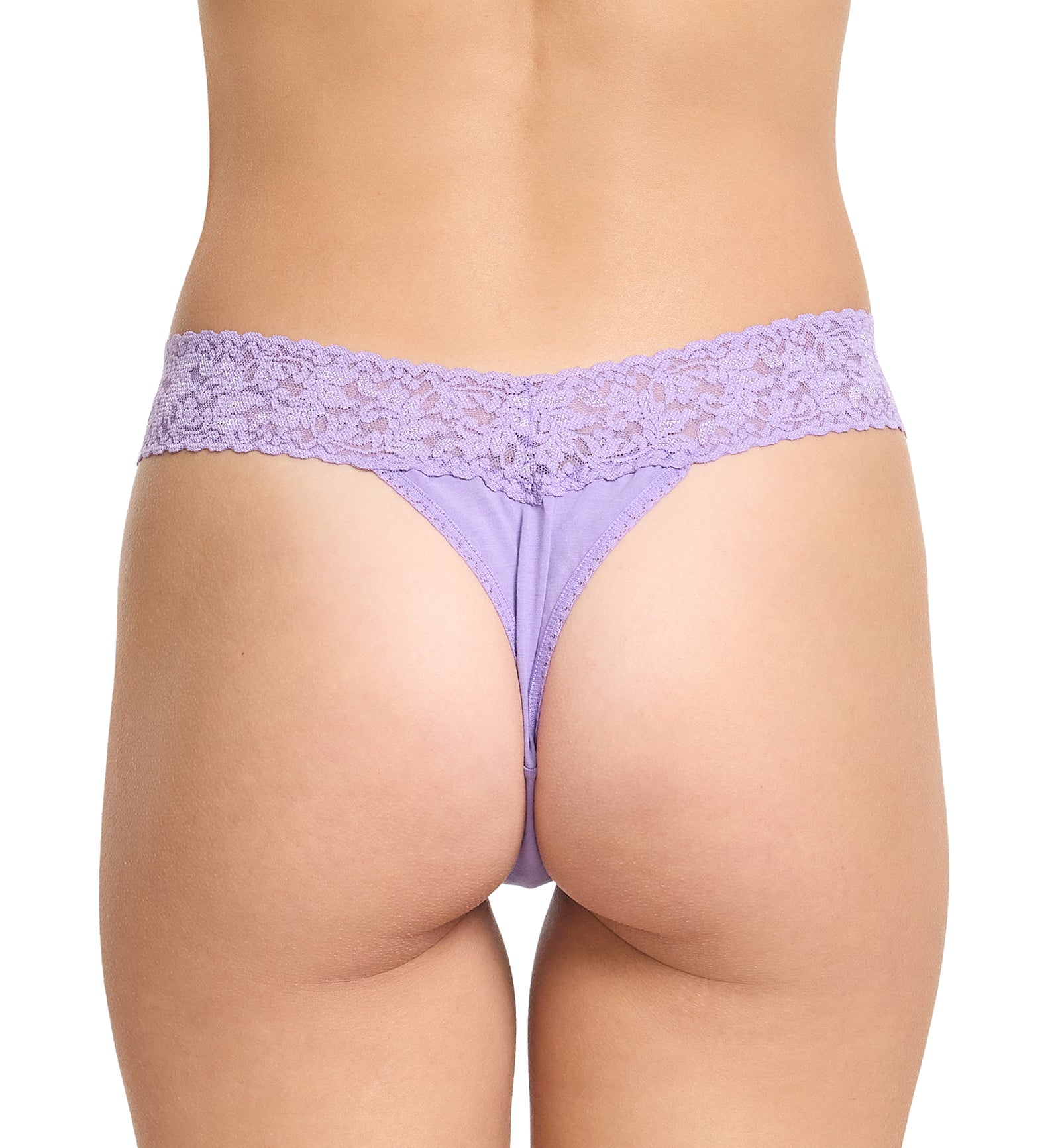 Hanky Panky Cotton Original Rise Thong (891801P),Grape Juice - Grape Juice,One Size
