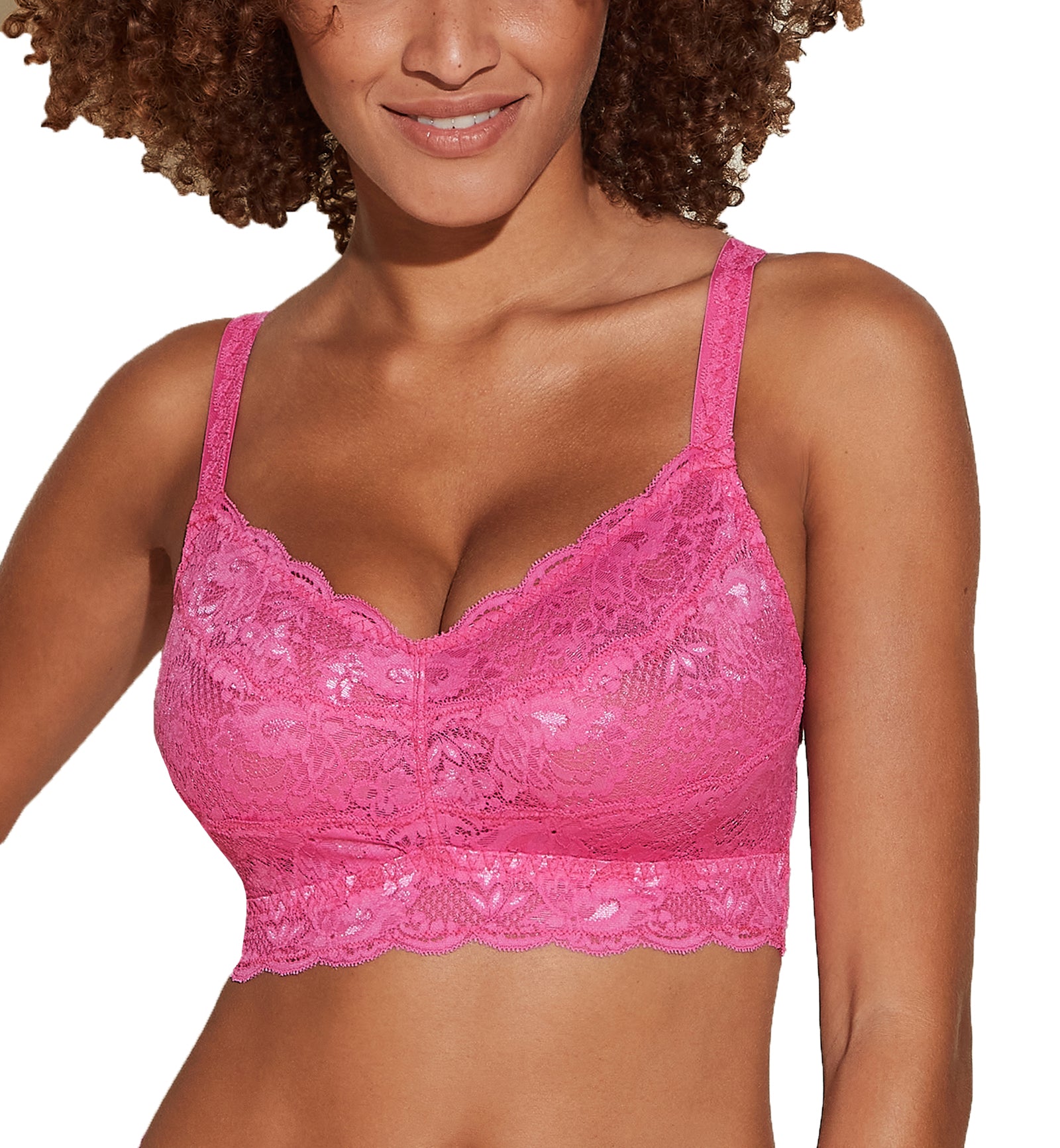 Cosabella NSN CURVY Sweetie Bralette (NEVER1310),Petite,Rani Pink - Rani Pink,XXS
