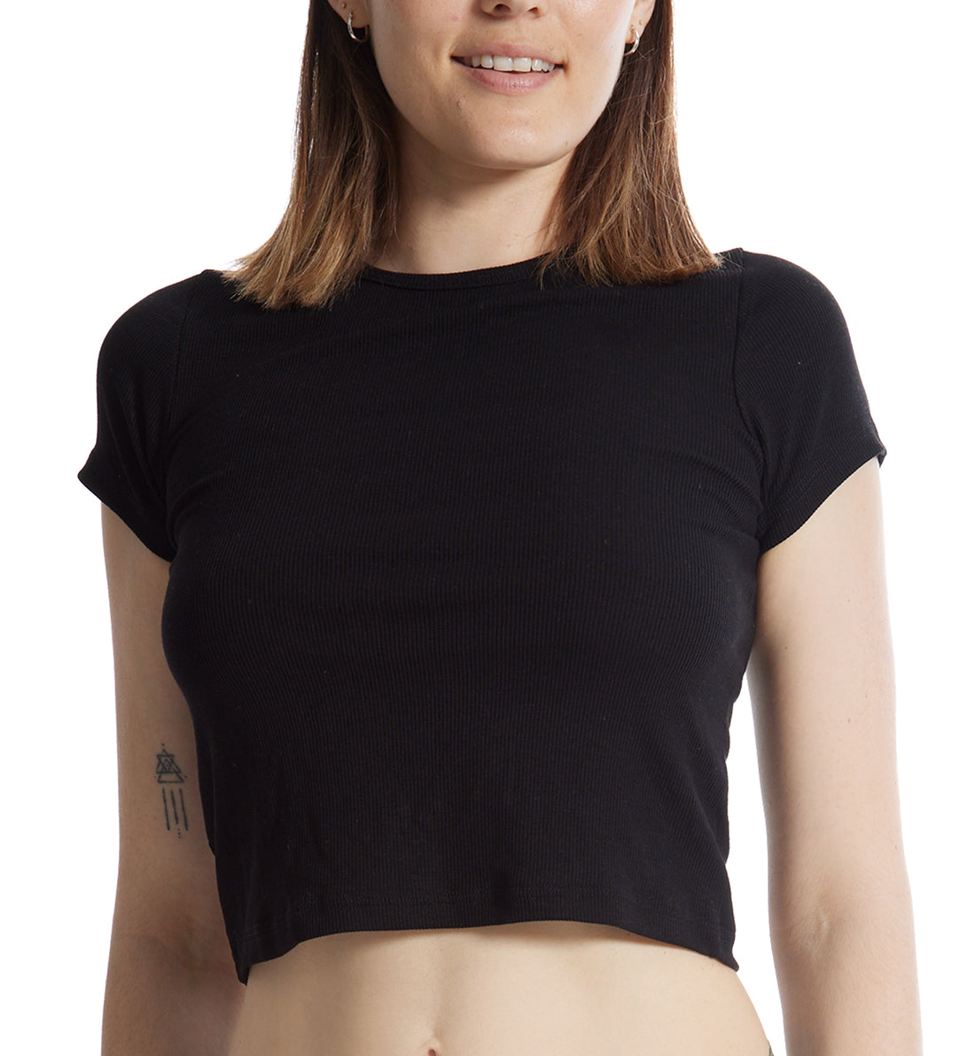 Hanky Panky Eco Rib Babydoll Tee (67T511),Small,Black - Black,Small