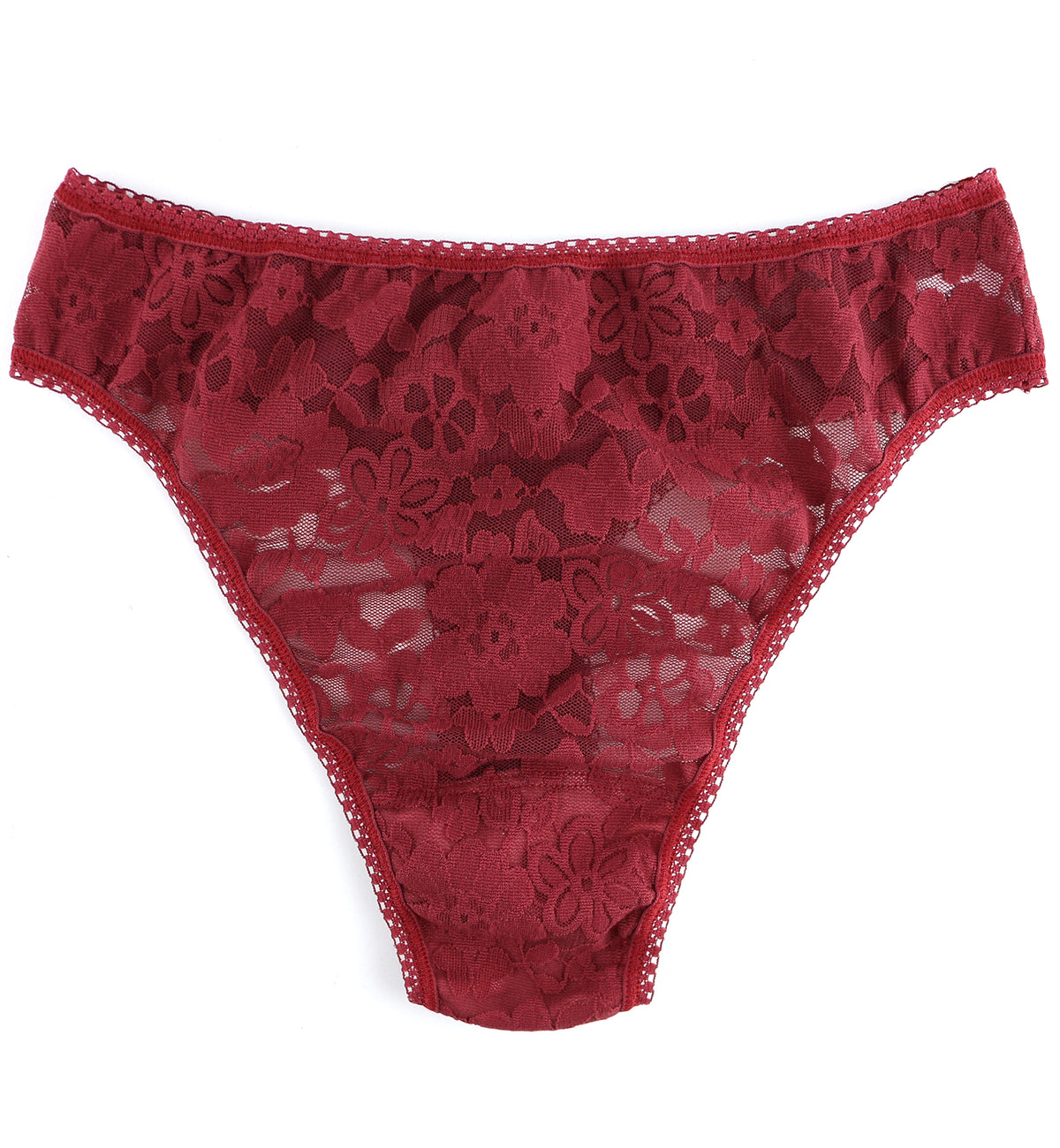 Hanky Panky Daily Lace High Cut Thong (771851),XS,Shiraz - Shiraz,XS