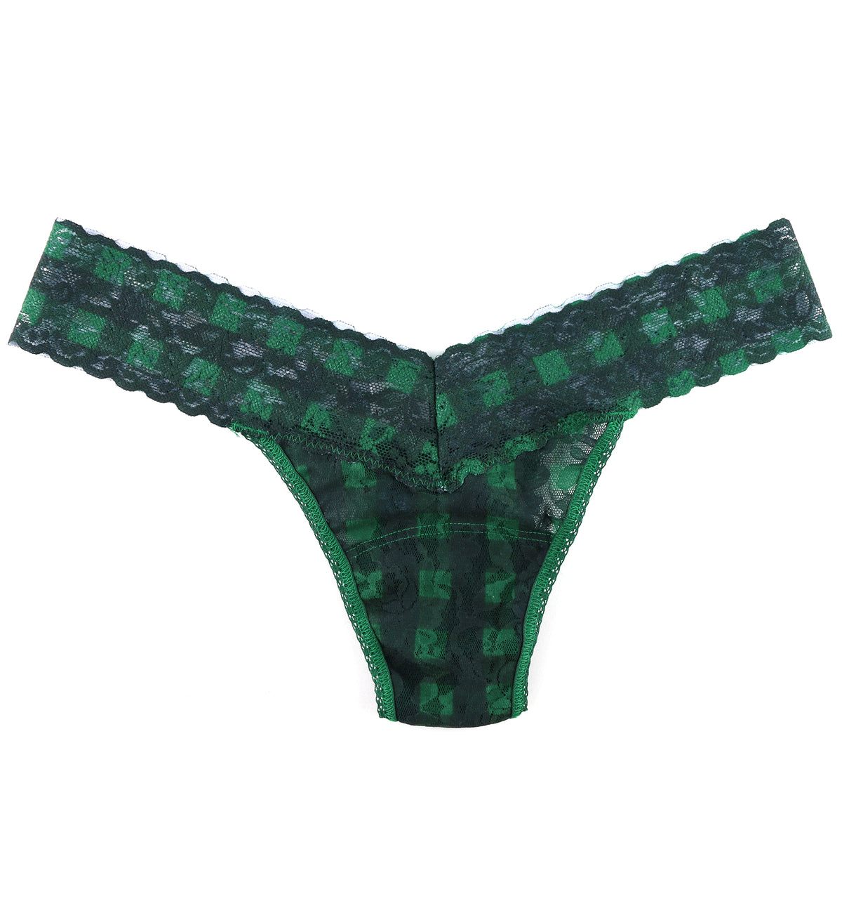 Hanky Panky Signature Lace Printed Low Rise Thong (PR4911P),Chess - Chess,One Size