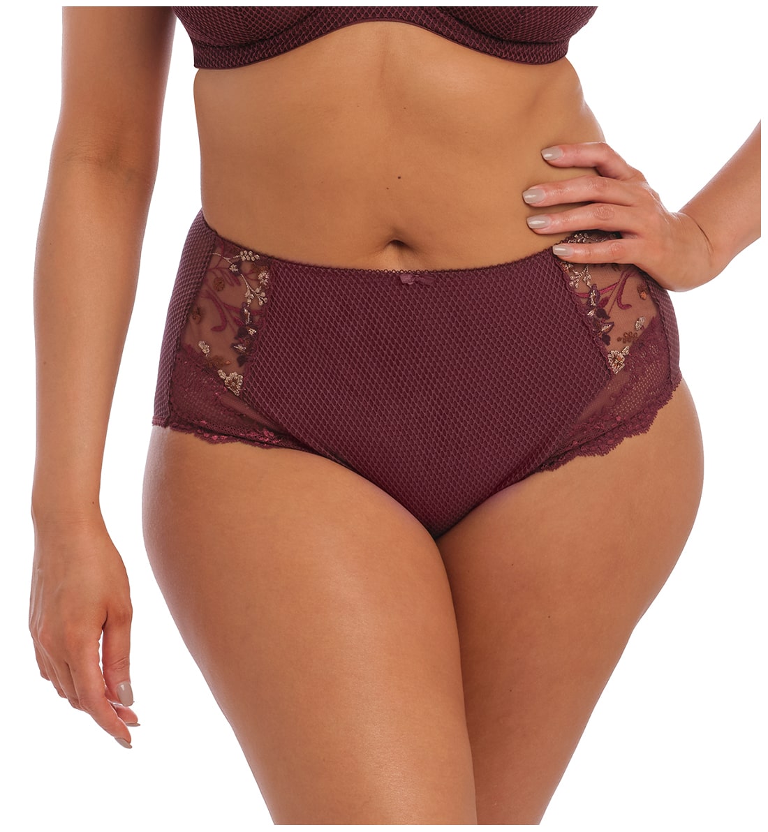 Elomi Charley Matching Full Brief (4388),XXL,Aubergine - Aubergine,XXL