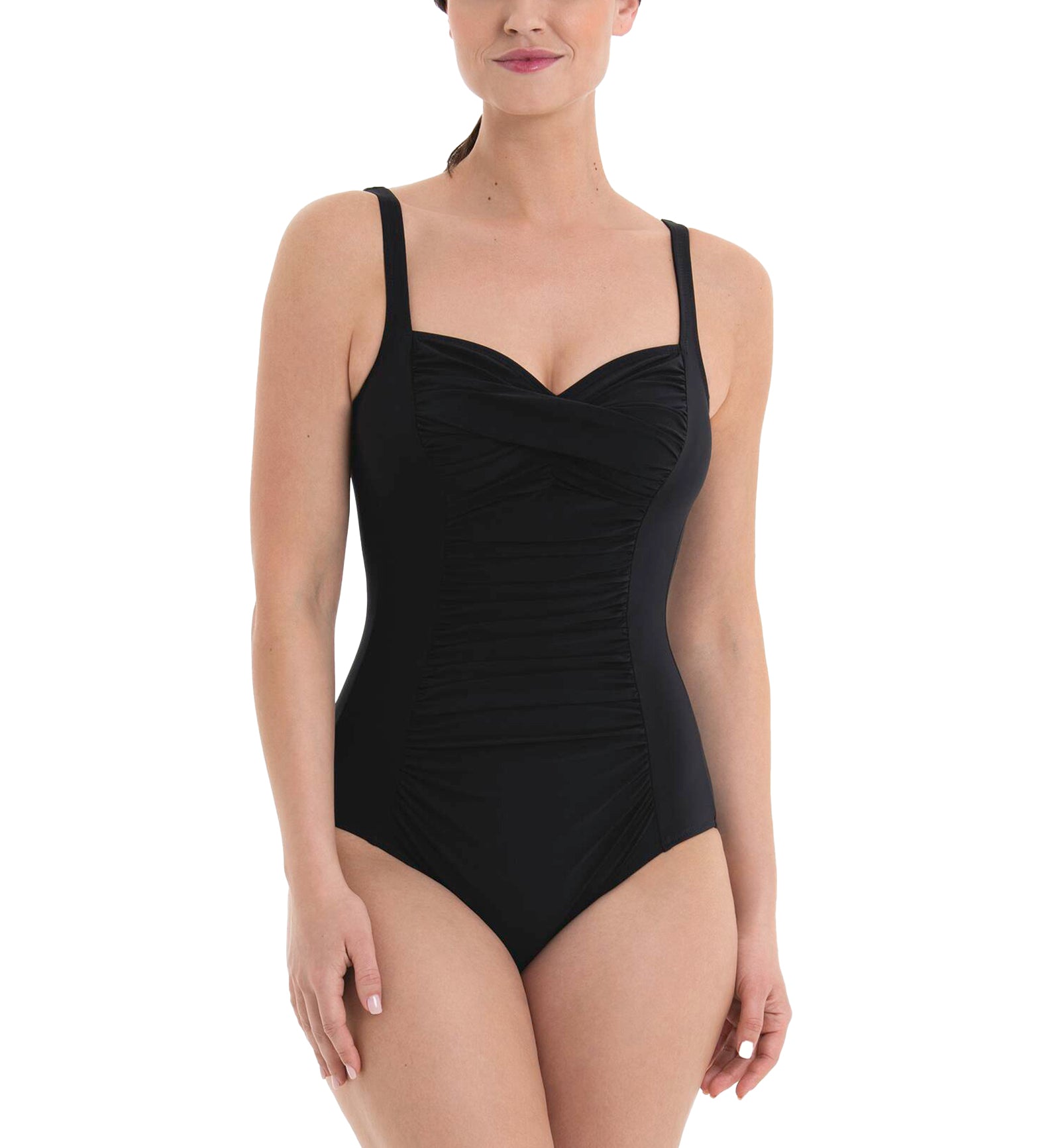 Anita Beautiful Black Michelle One-Piece Swimsuit (7373),38D,Black - Black,38D