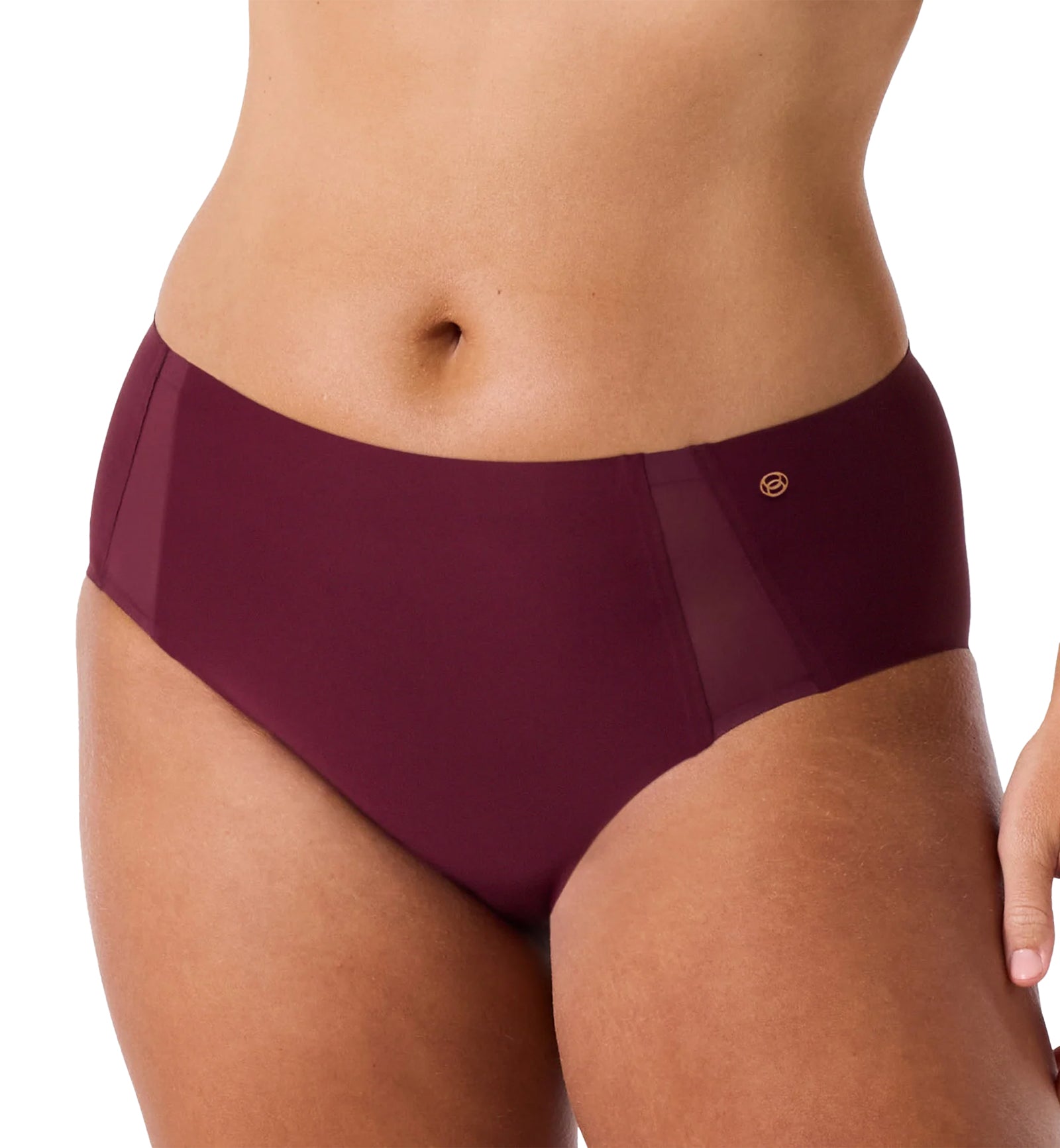 Evelyn & Bobbie Mesh High-Waisted Retro Bikini Panty (1870),US 0-14,Berry Mesh - Berry Mesh,US 0-14