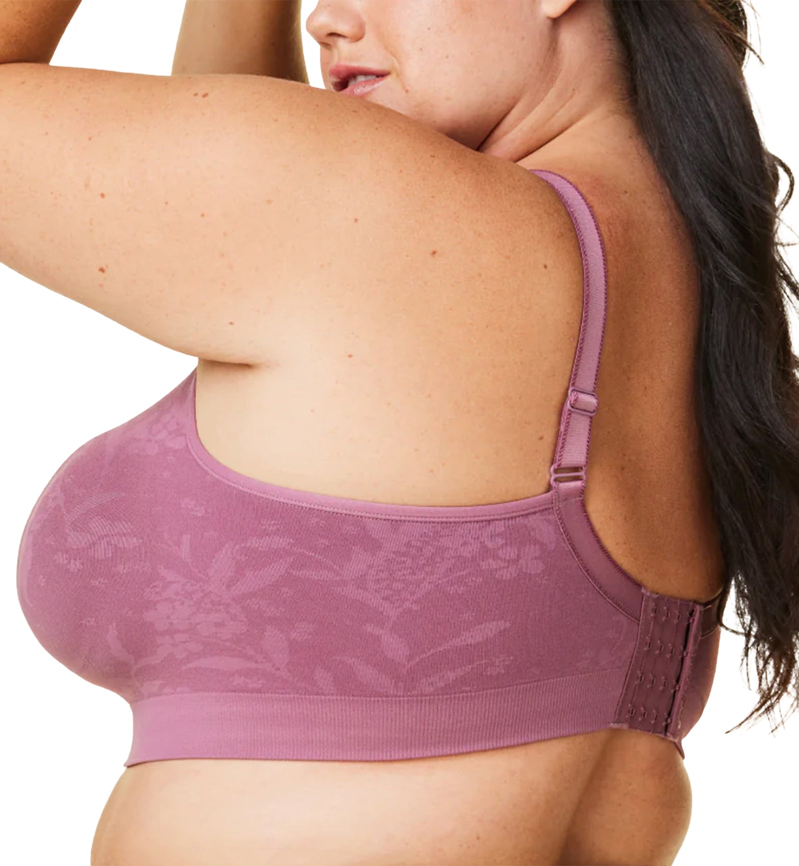 BRAVADO! DESIGNS Everyday Sculpt FULL CUP Wire-Free Bra (11045FC),Large FC,Berry Jacquard - Berry Jacquard,Large-Full Cup