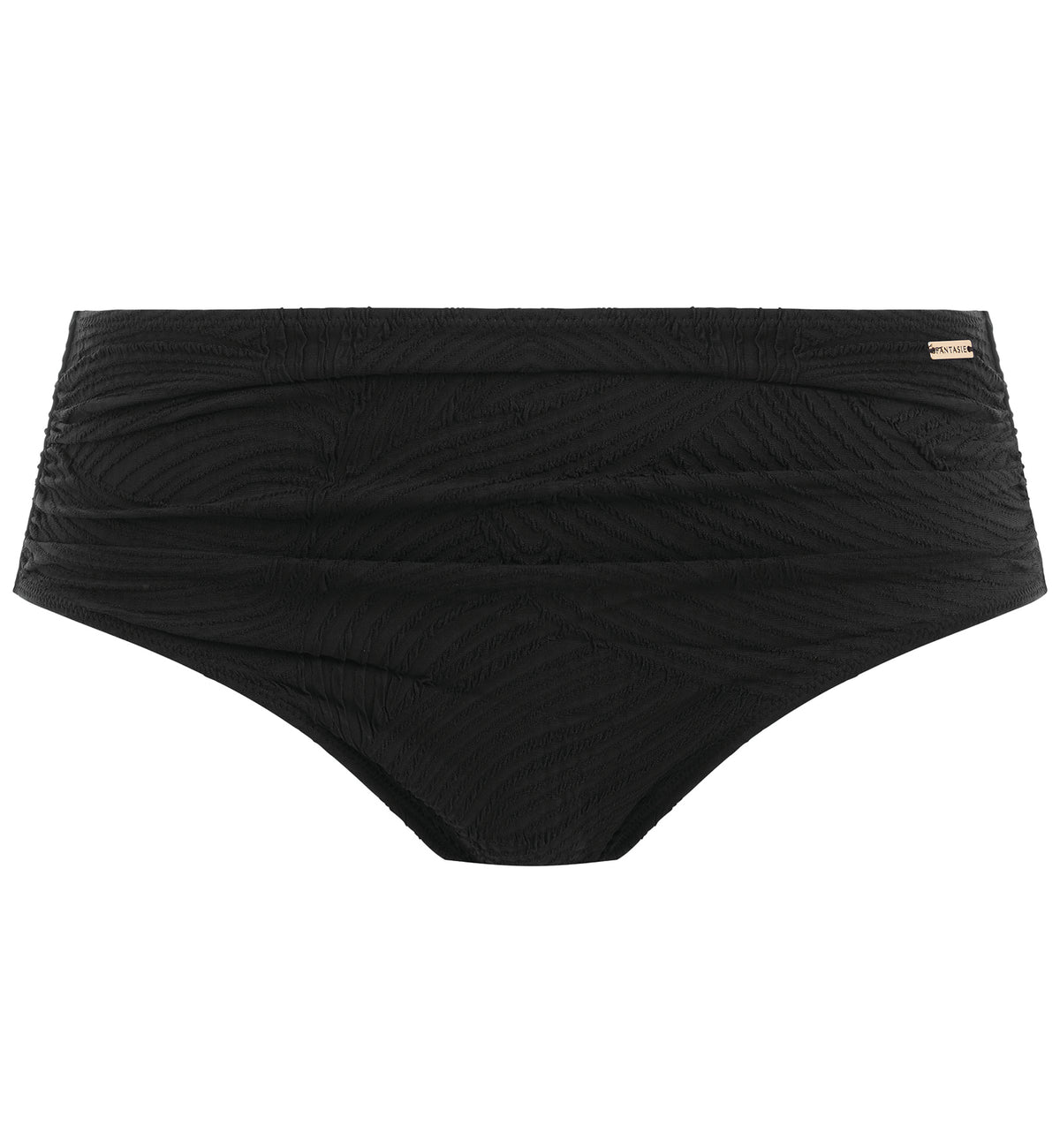 Fantasie Ottawa Deep Gathered Full Swim Brief (6363),Small,Black - Black,Small