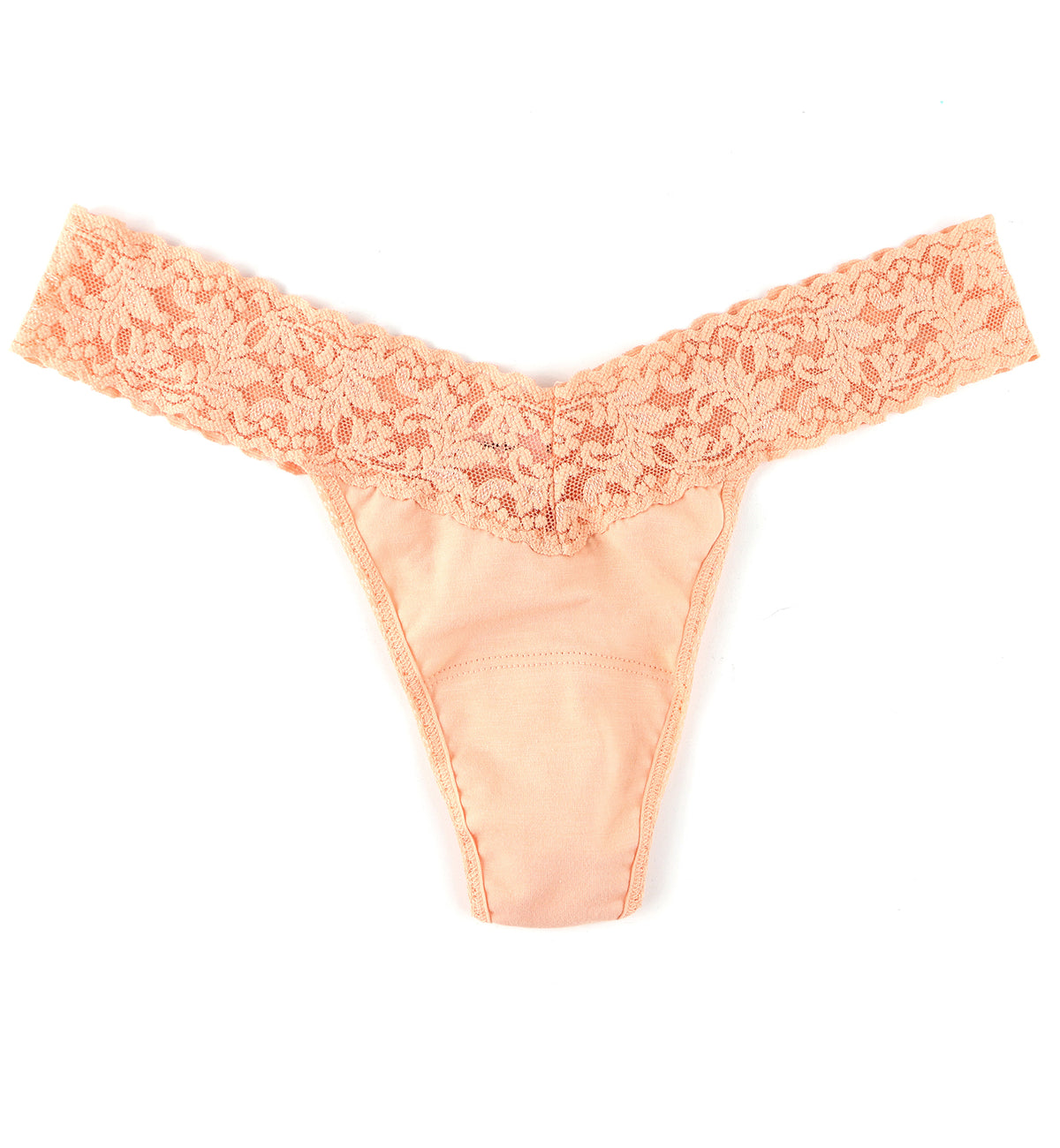 Hanky Panky Cotton Low Rise Thong (891581P),Apricot Glow - Apricot Glow,One Size
