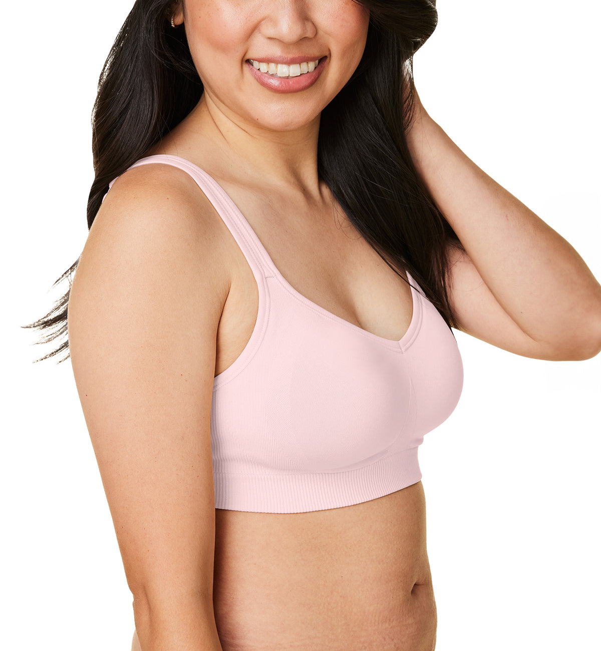 BRAVADO! DESIGNS Everyday Sculpt Wire-Free Bra (11011V),Small,Chalk Pink - Chalk Pink,Small