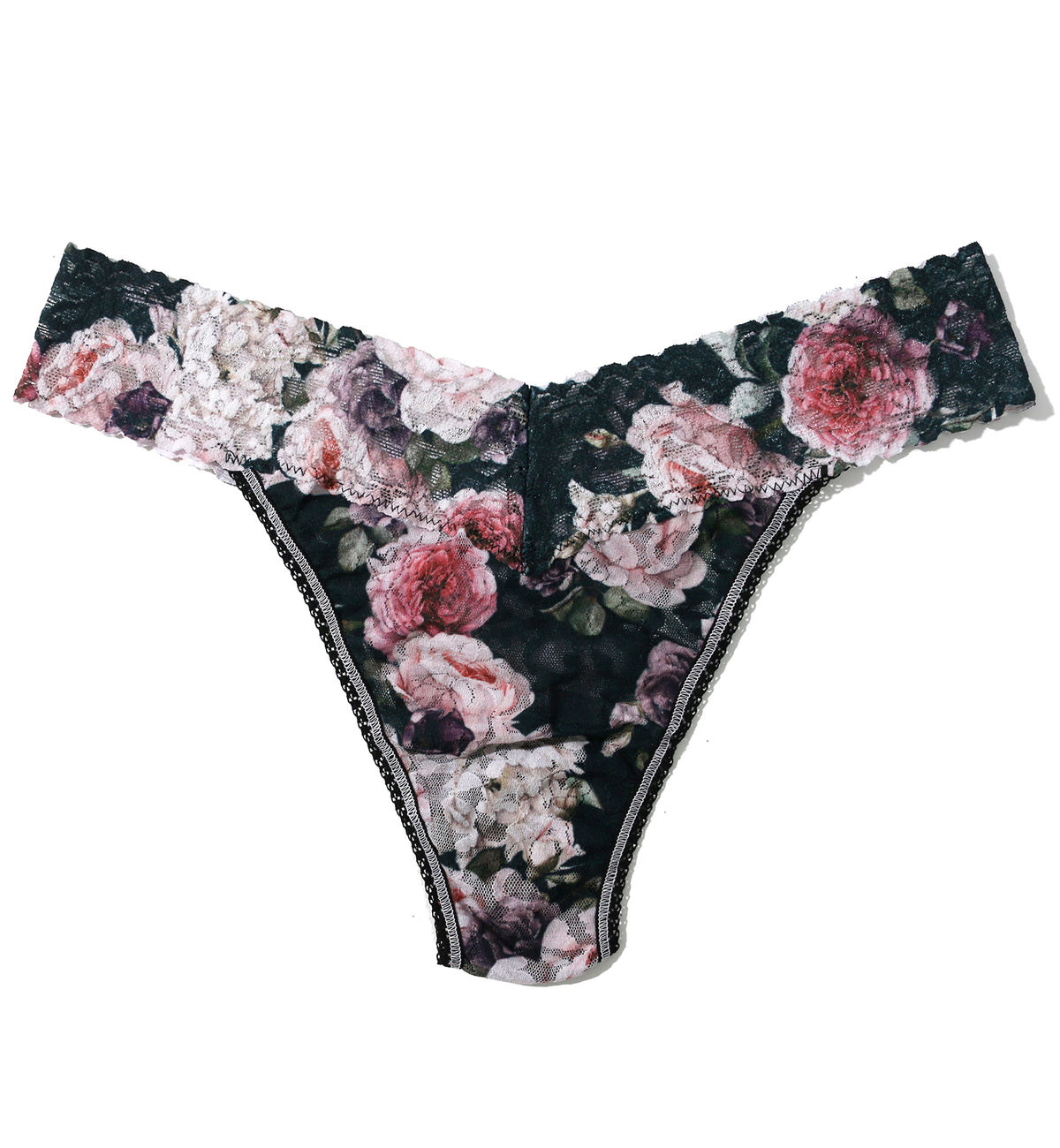 Hanky Panky Signature Lace Printed Original Rise Thong (PR4811P),Romantique - Romantique,One Size
