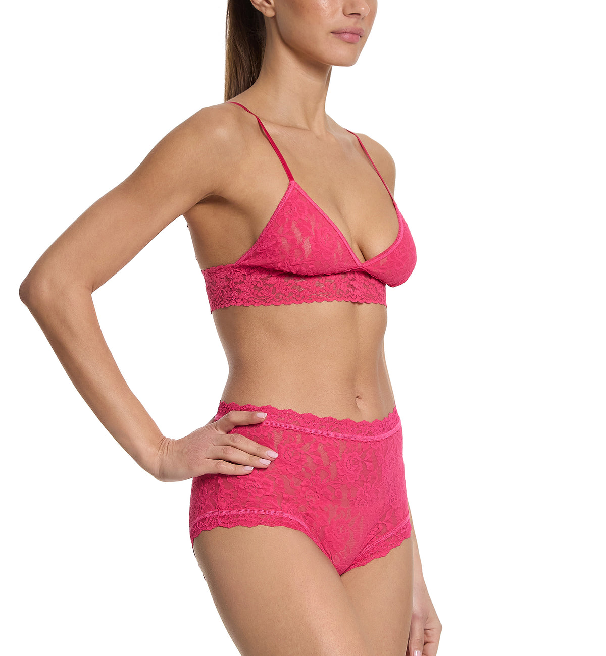 Hanky Panky Signature Lace High Rise Boyshort (481292),XS,Sweet Tart - Sweet Tart,XS